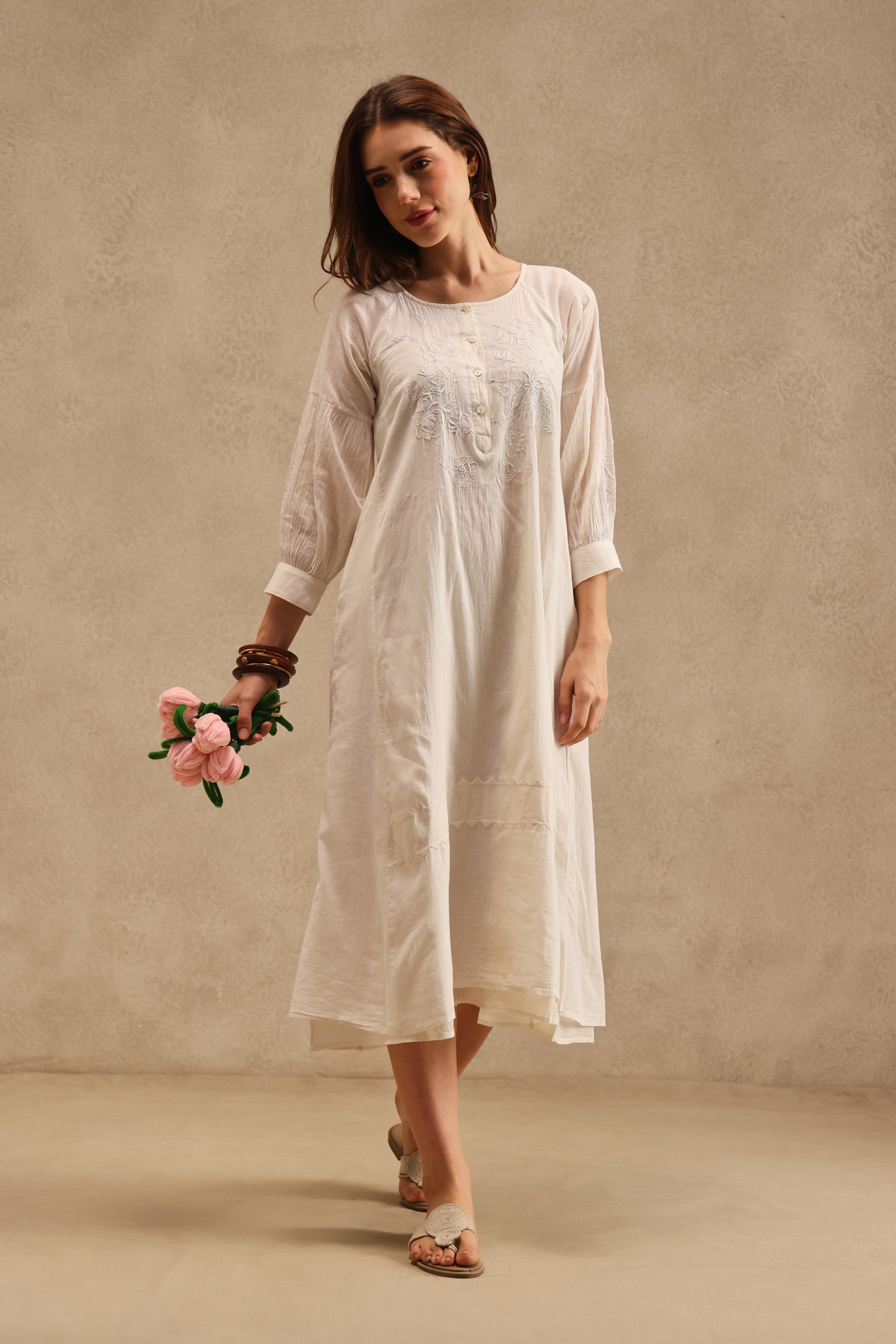 Deoria Handcrafted Chikankari Dress