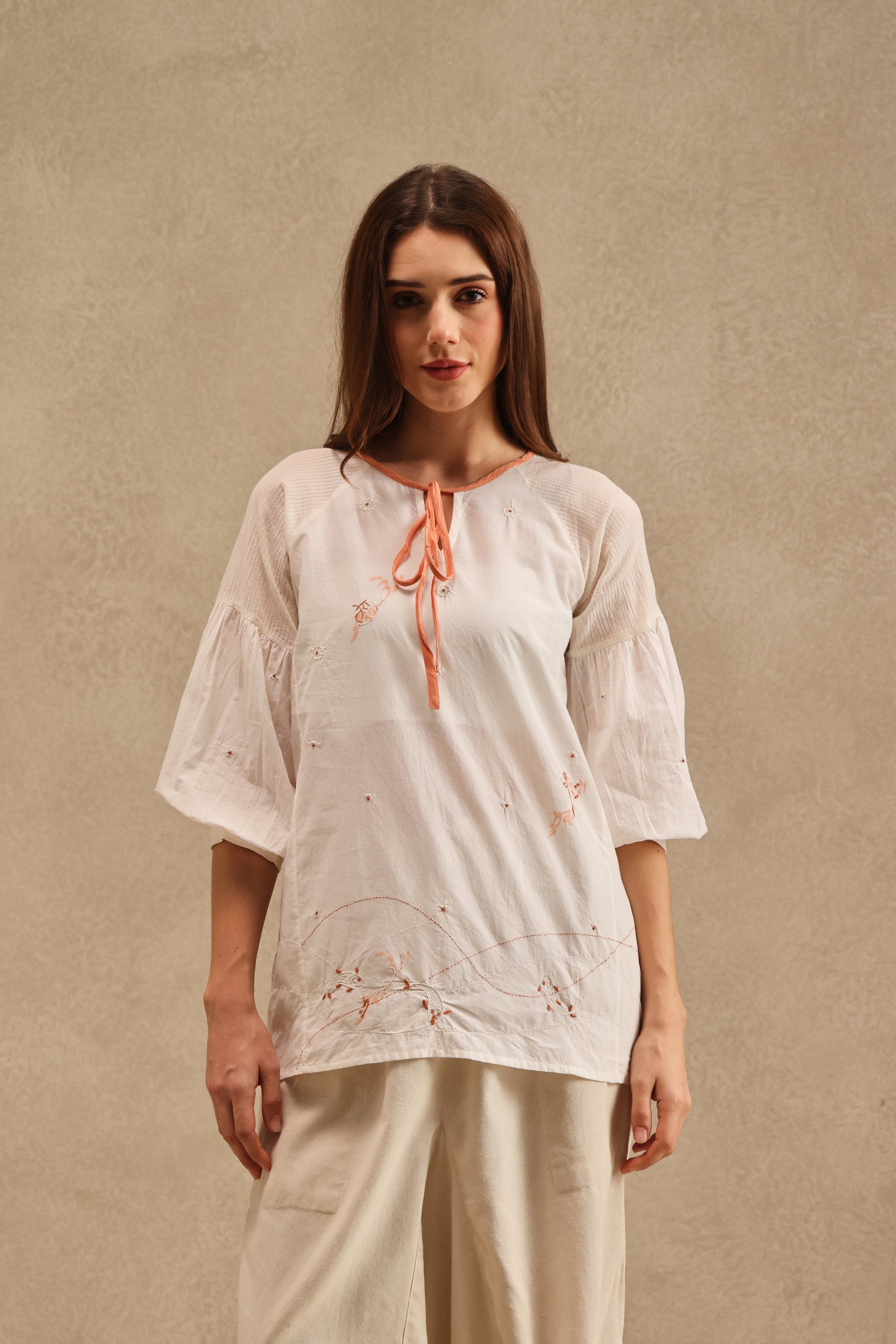Shukar handcrafted Chikankari Top
