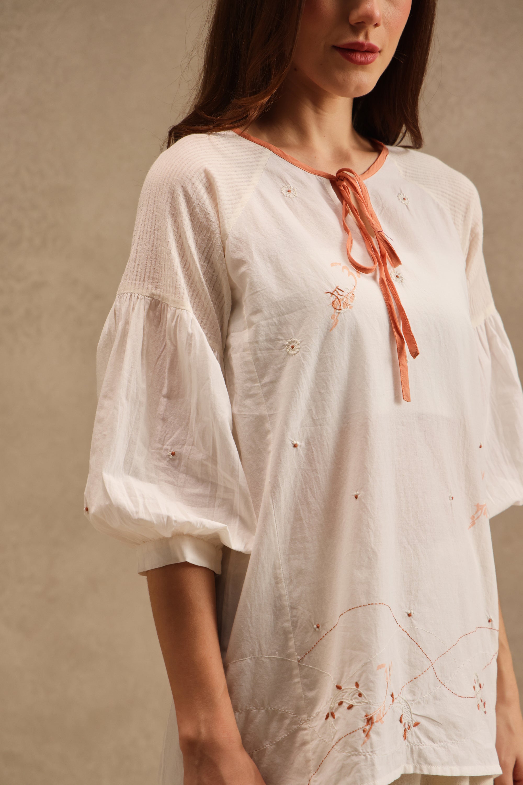 Shukar handcrafted Chikankari Top