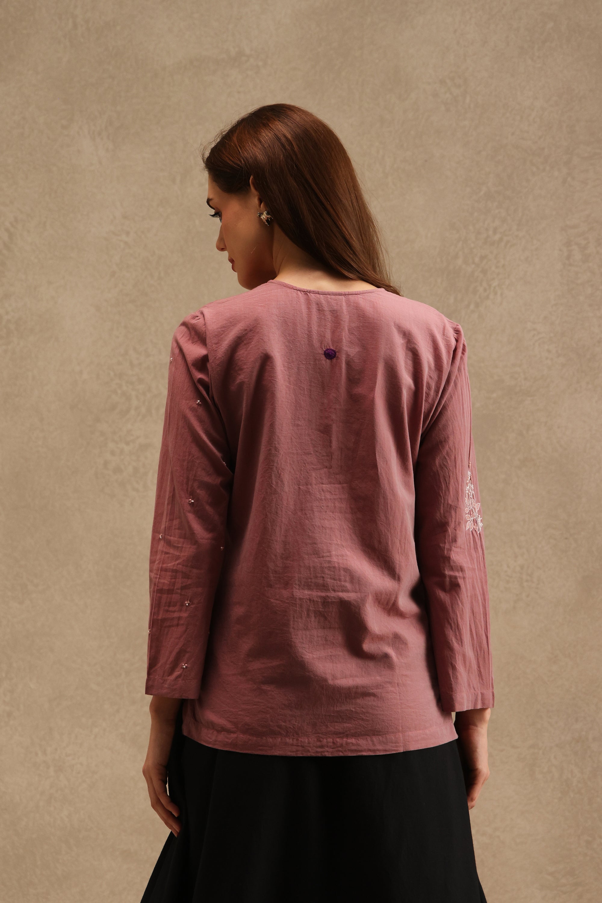 Dhatuh handcrafted Chikankari top