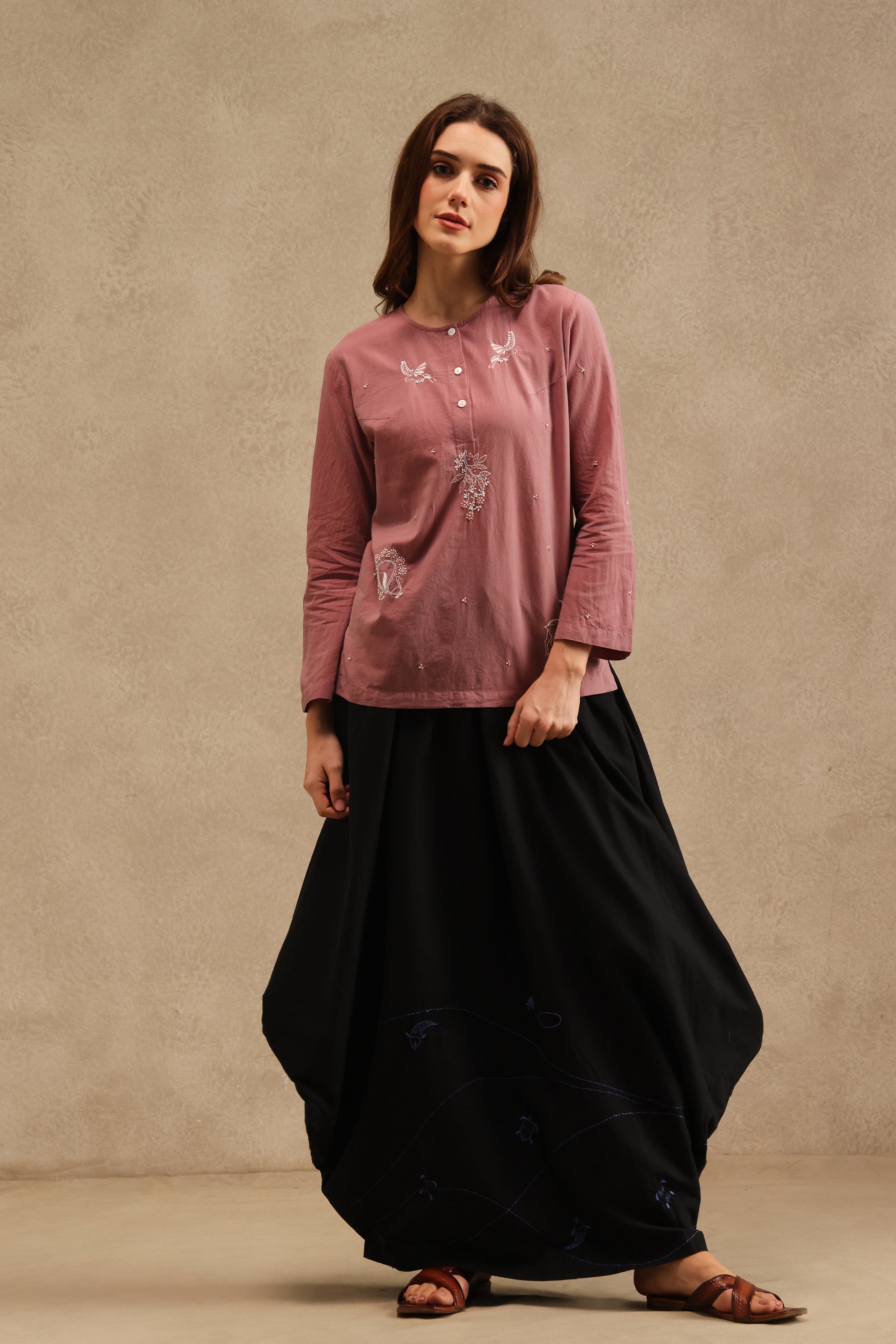 Dhatuh handcrafted Chikankari top