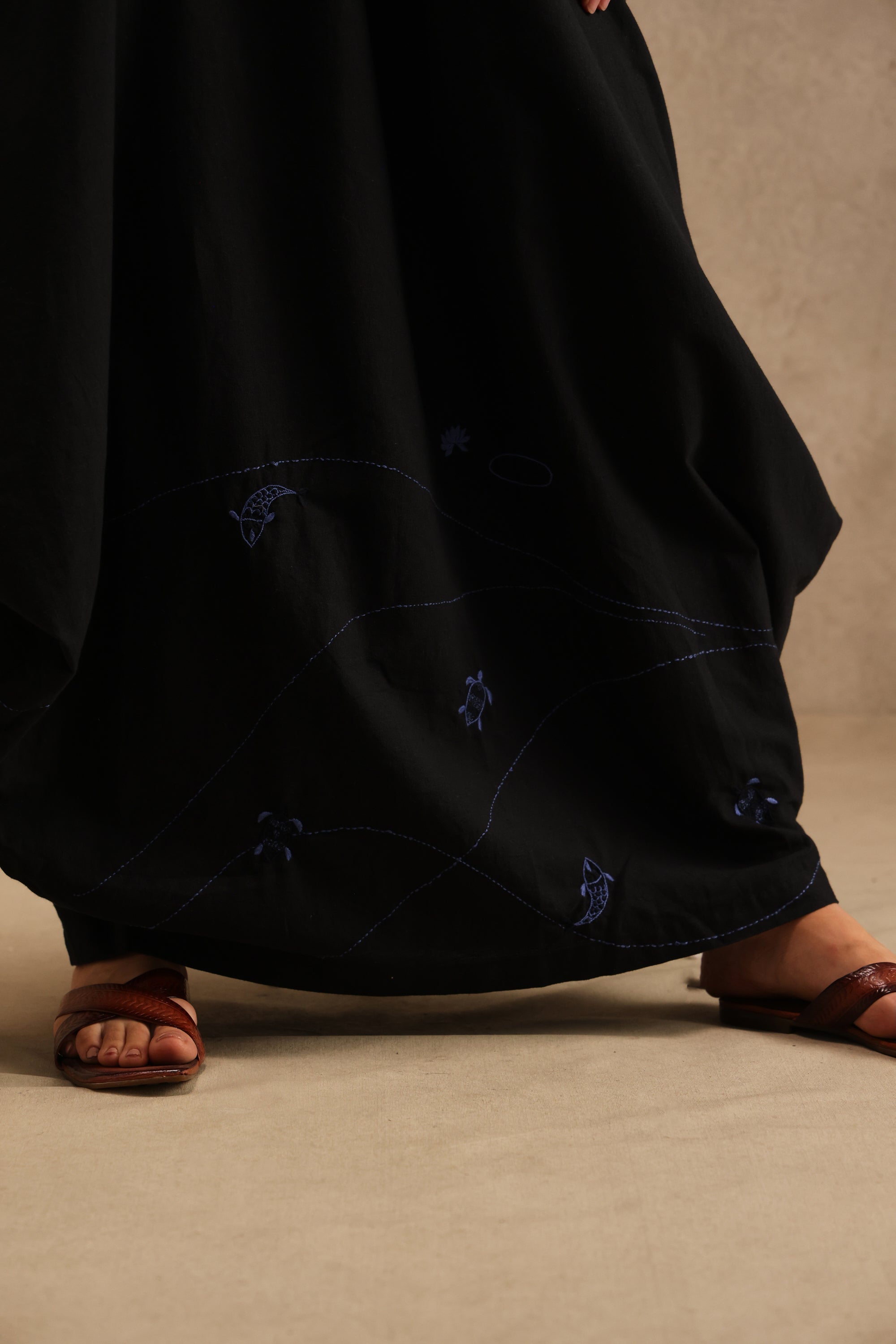 Lau handcrafted Chikankari Skirt