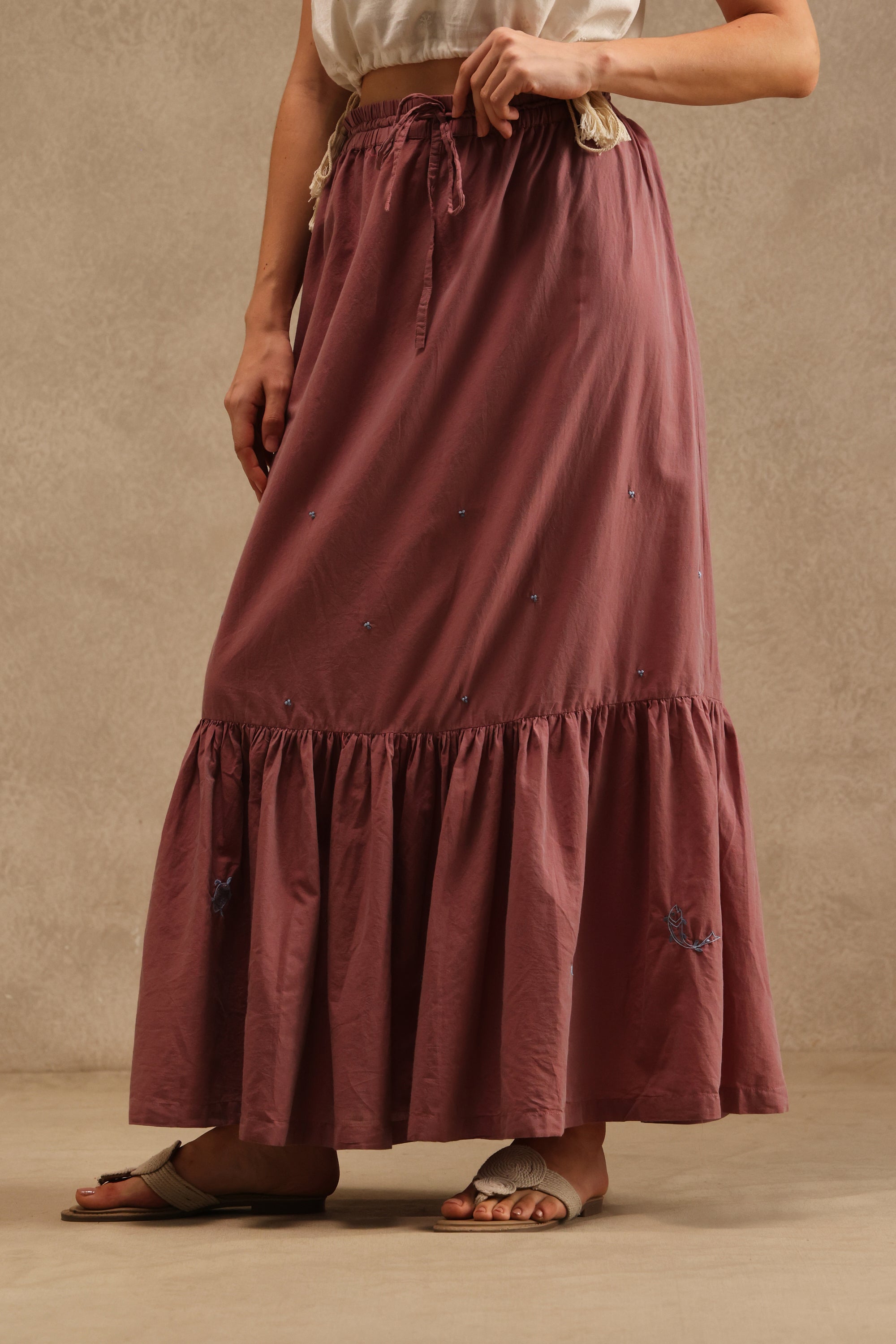 Kanchan handcrafted Chikankari Skirt