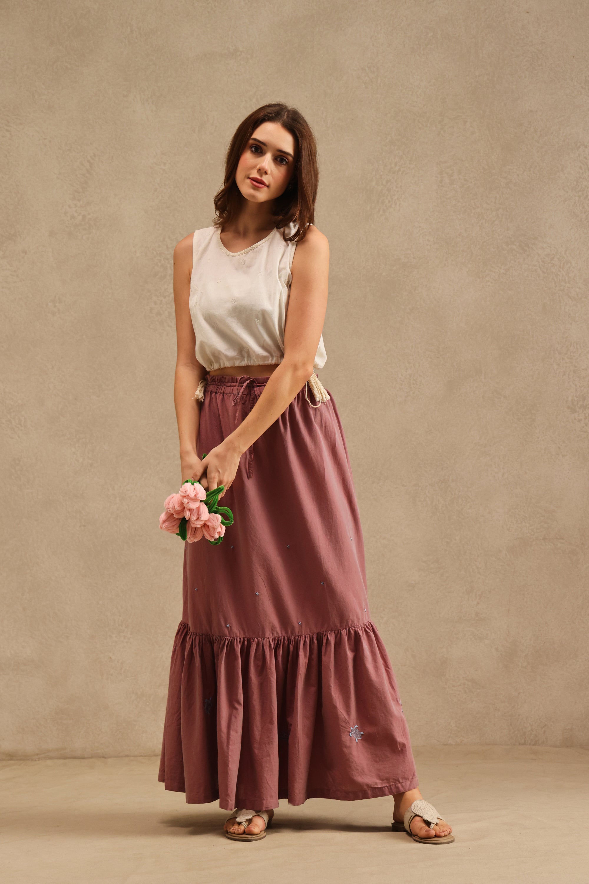 Kanchan handcrafted Chikankari Skirt