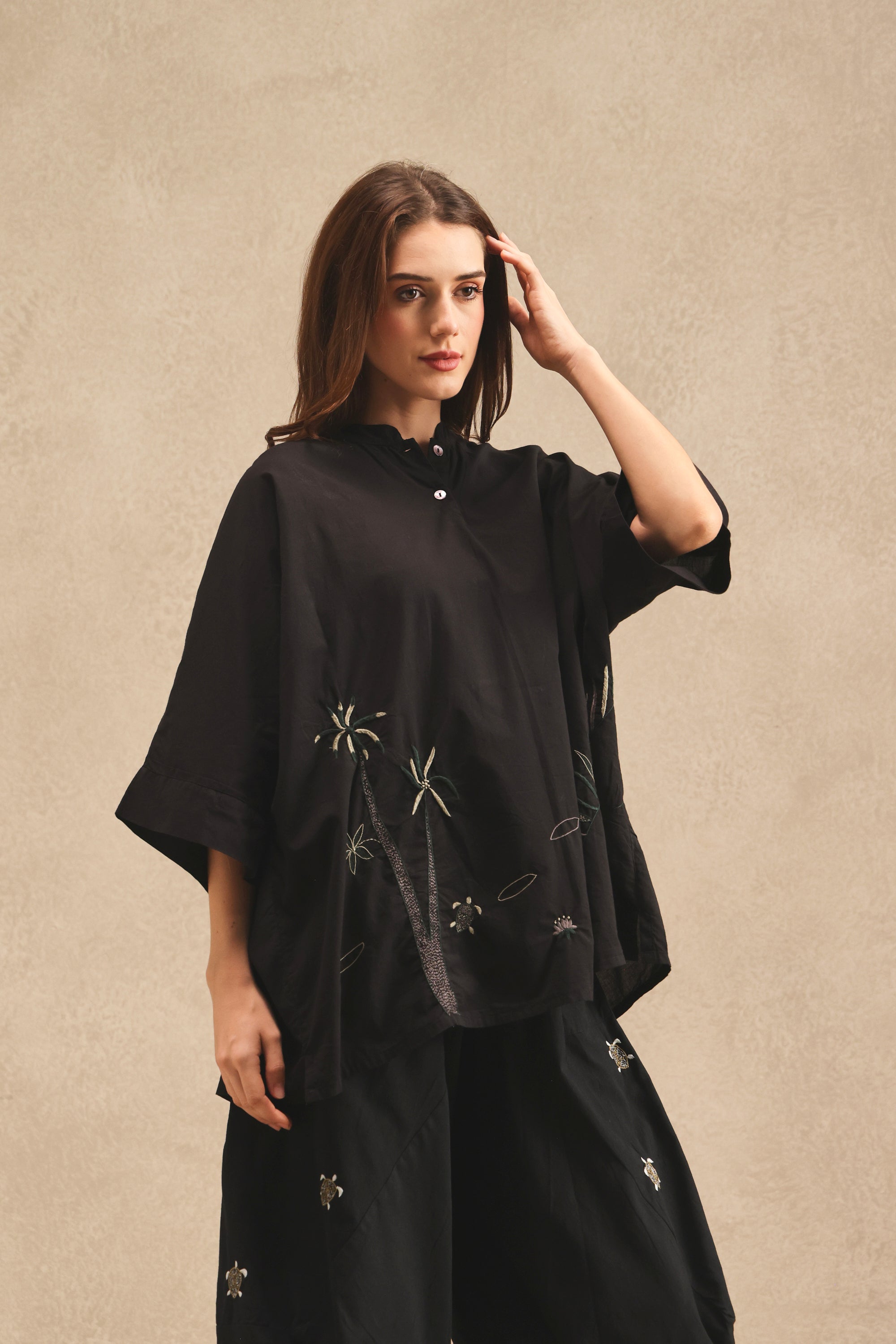 Noor handcrafted Chikankari easy Top