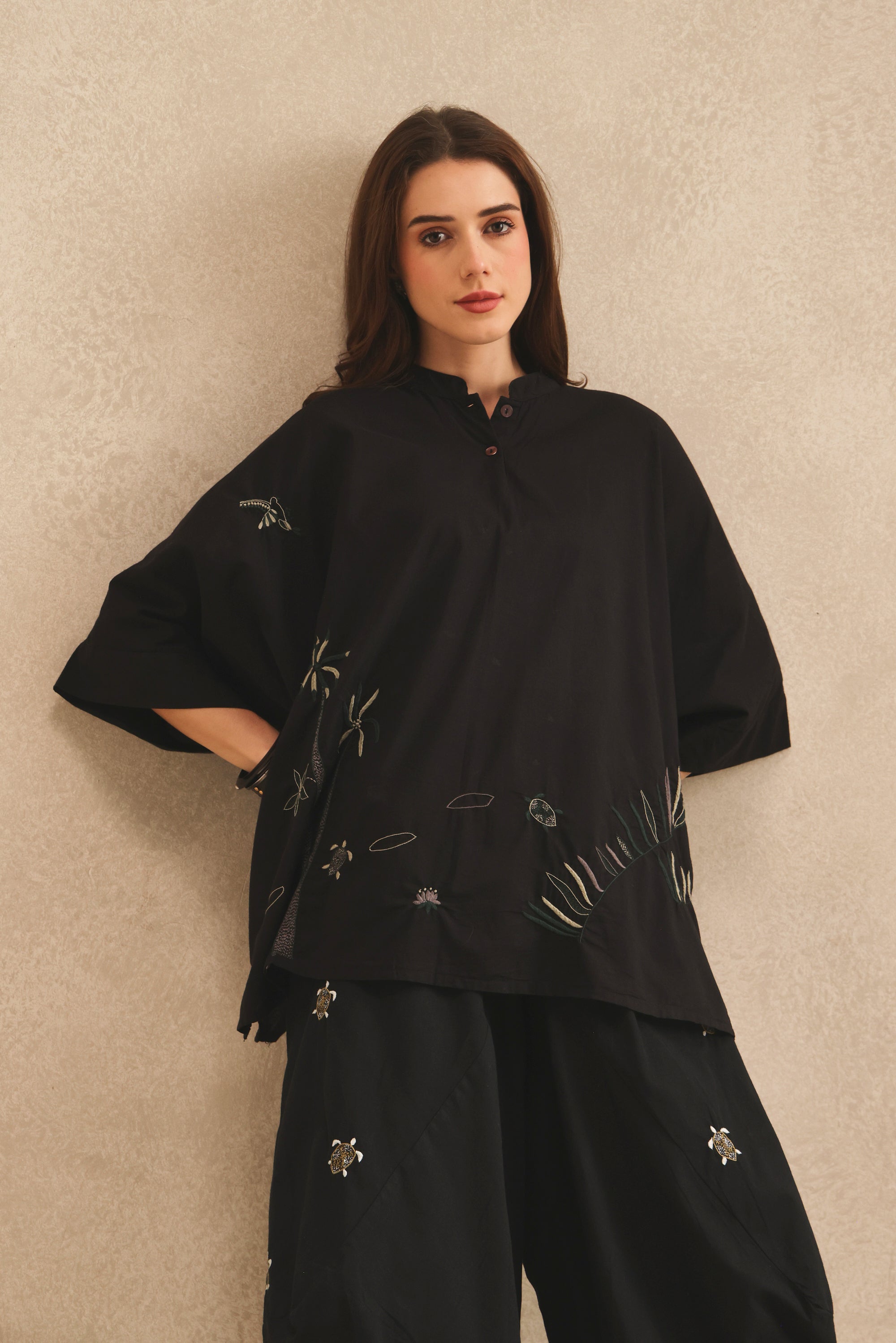 Noor handcrafted Chikankari easy Top