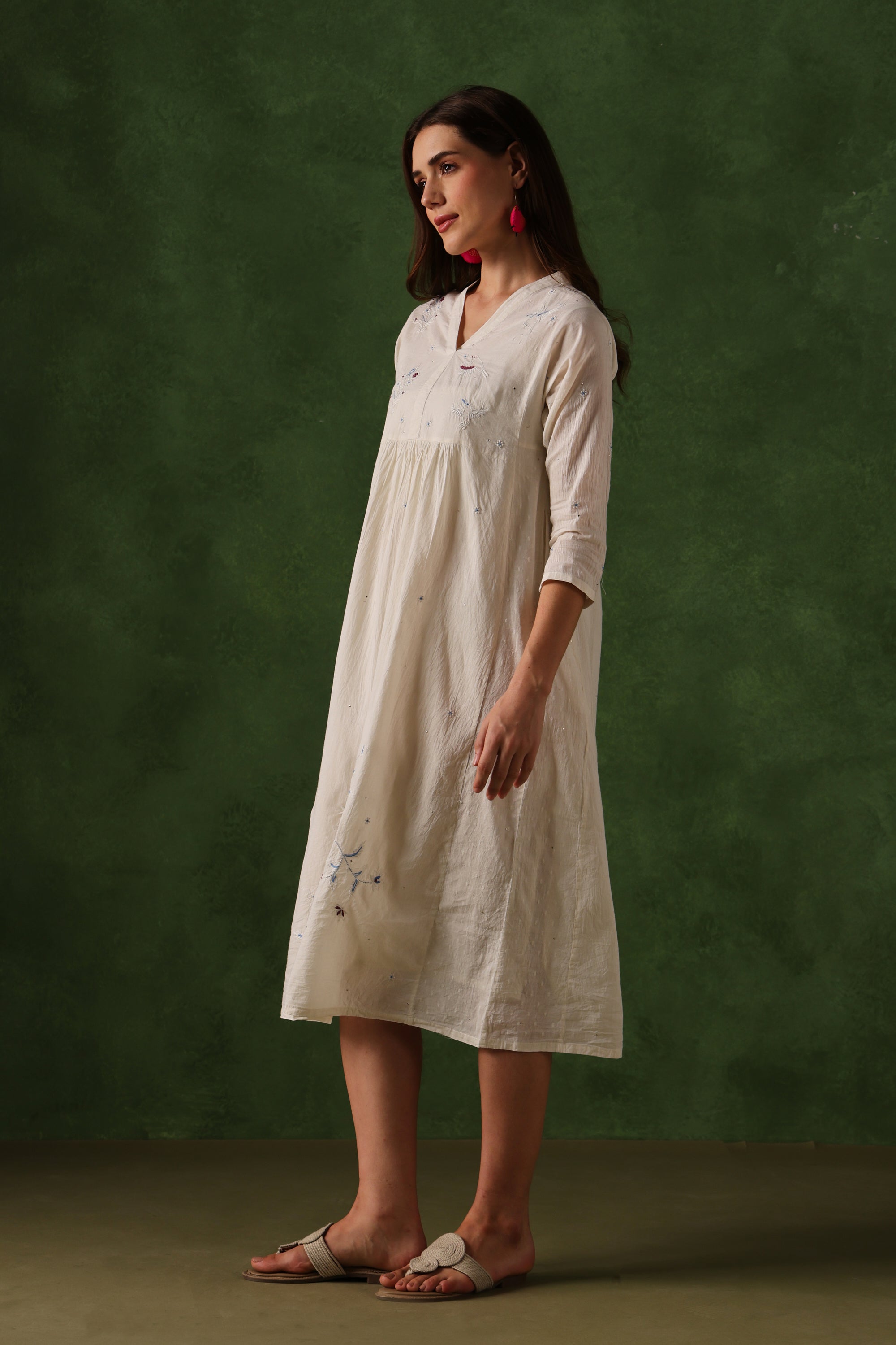 Nandur handcrafted Chikankari dress