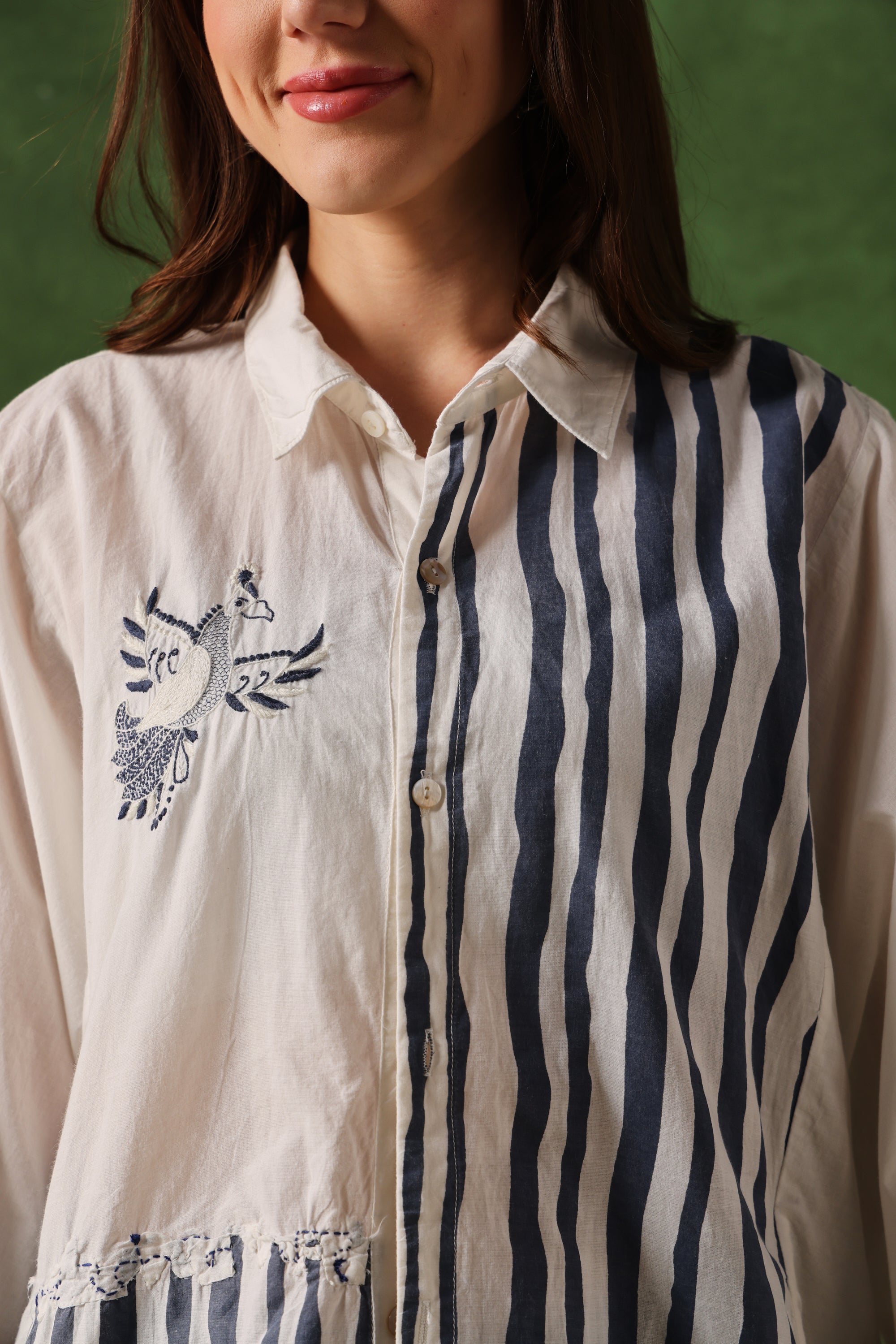 Nazar handcrafted Chikankari easy Shirt