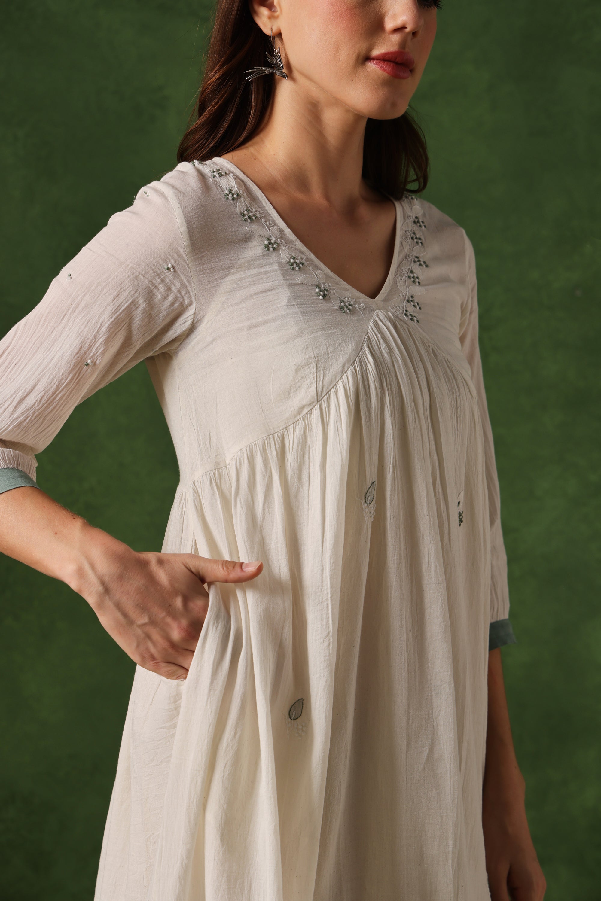 Tunic | Kyoho | Chikankari | Cotton