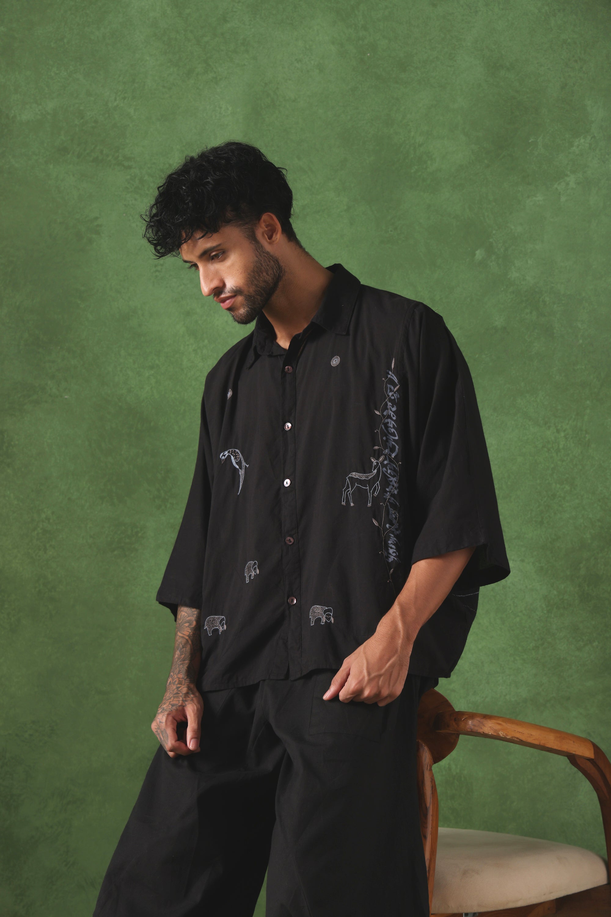 Seher handcrafted Chikankari easy Shirt