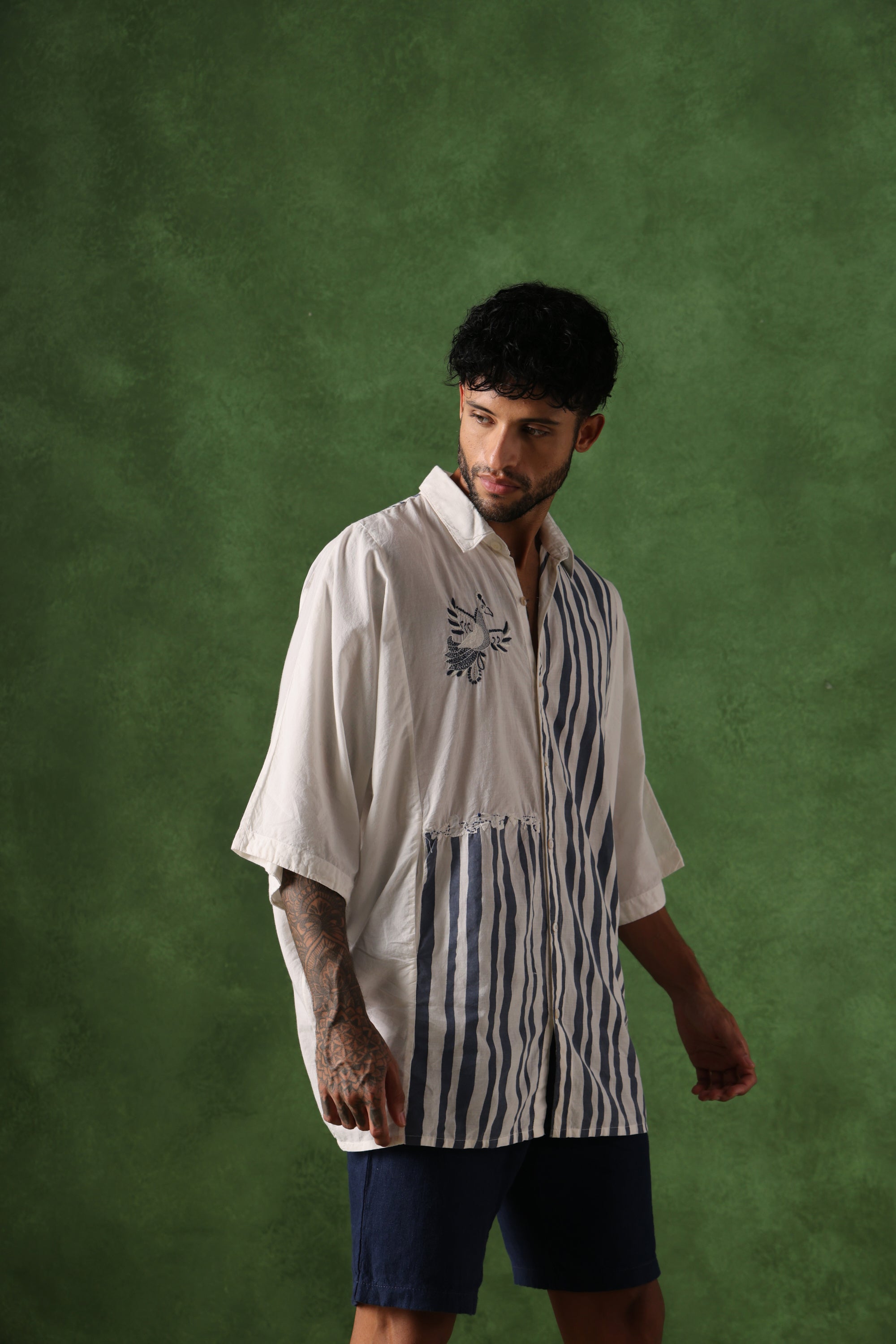 Nazar handcrafted Chikankari easy Shirt