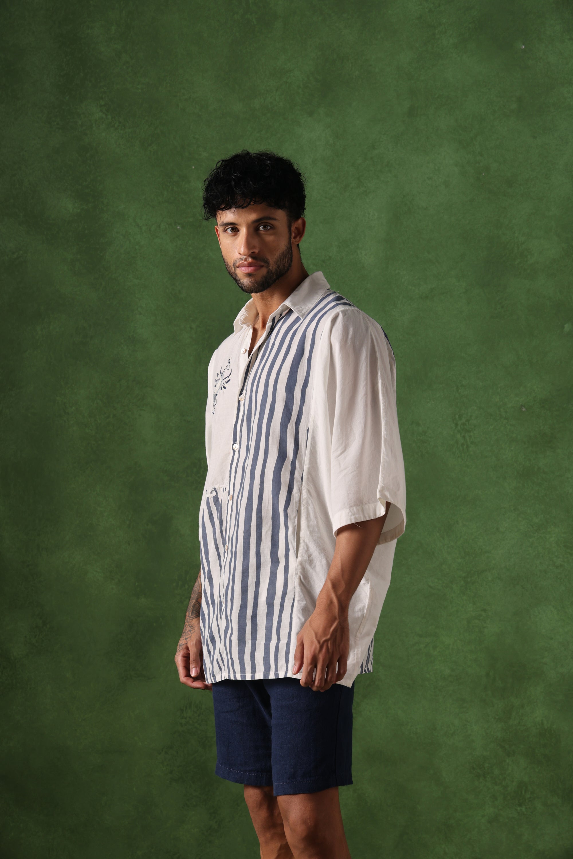 Nazar handcrafted Chikankari easy Shirt