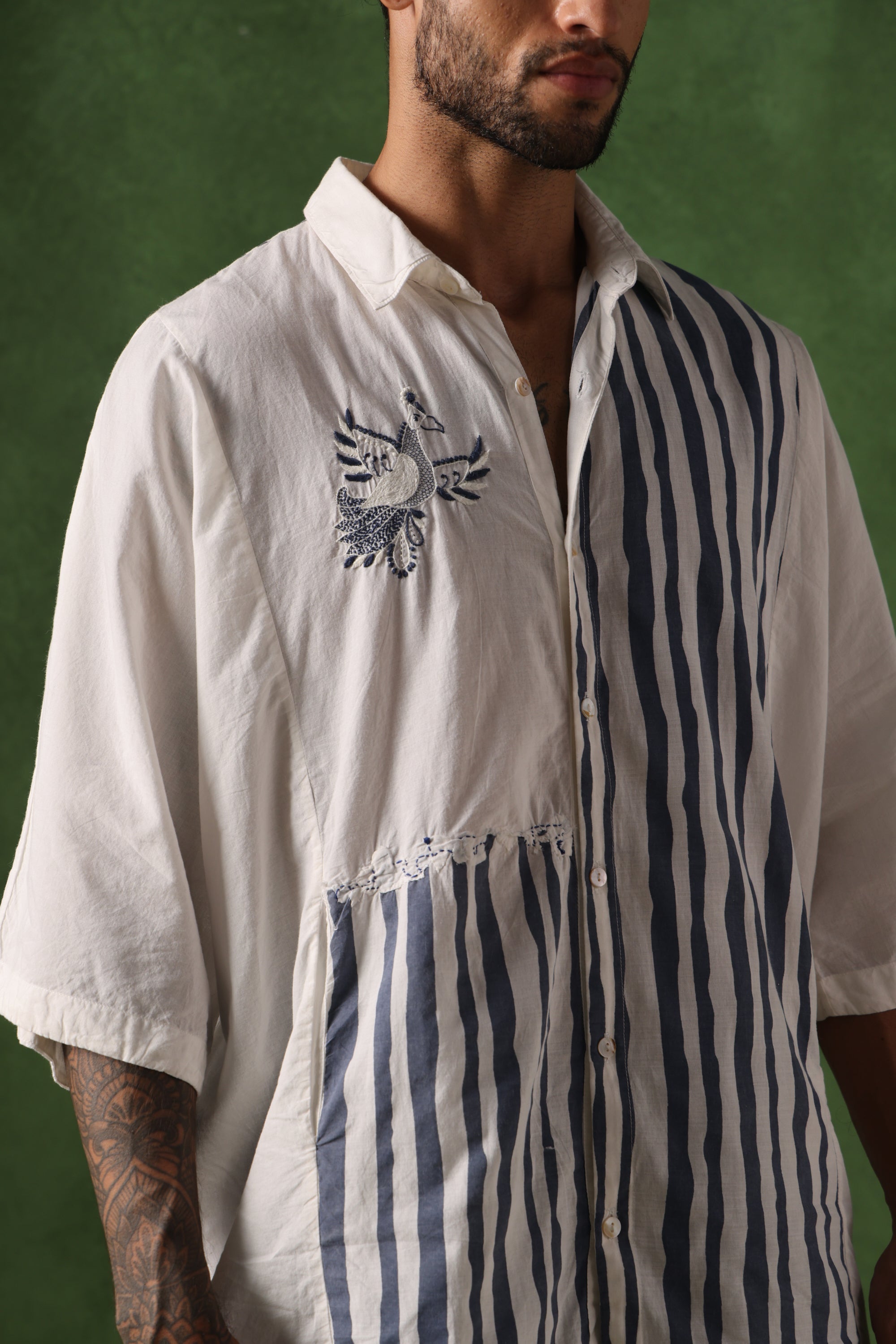 Nazar handcrafted Chikankari easy Shirt