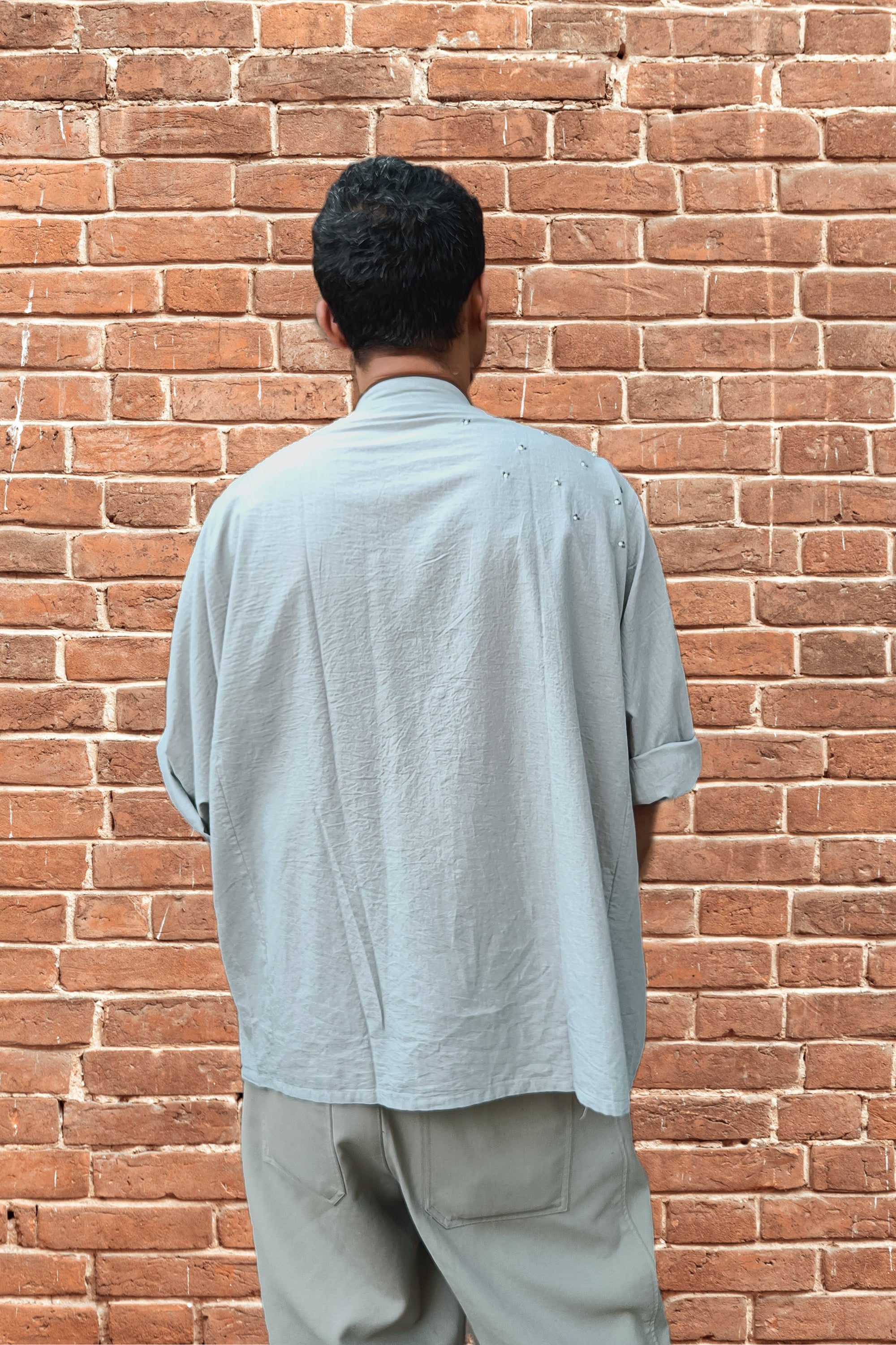 Anuchhed handcrafted Chikankari Easy Shirt