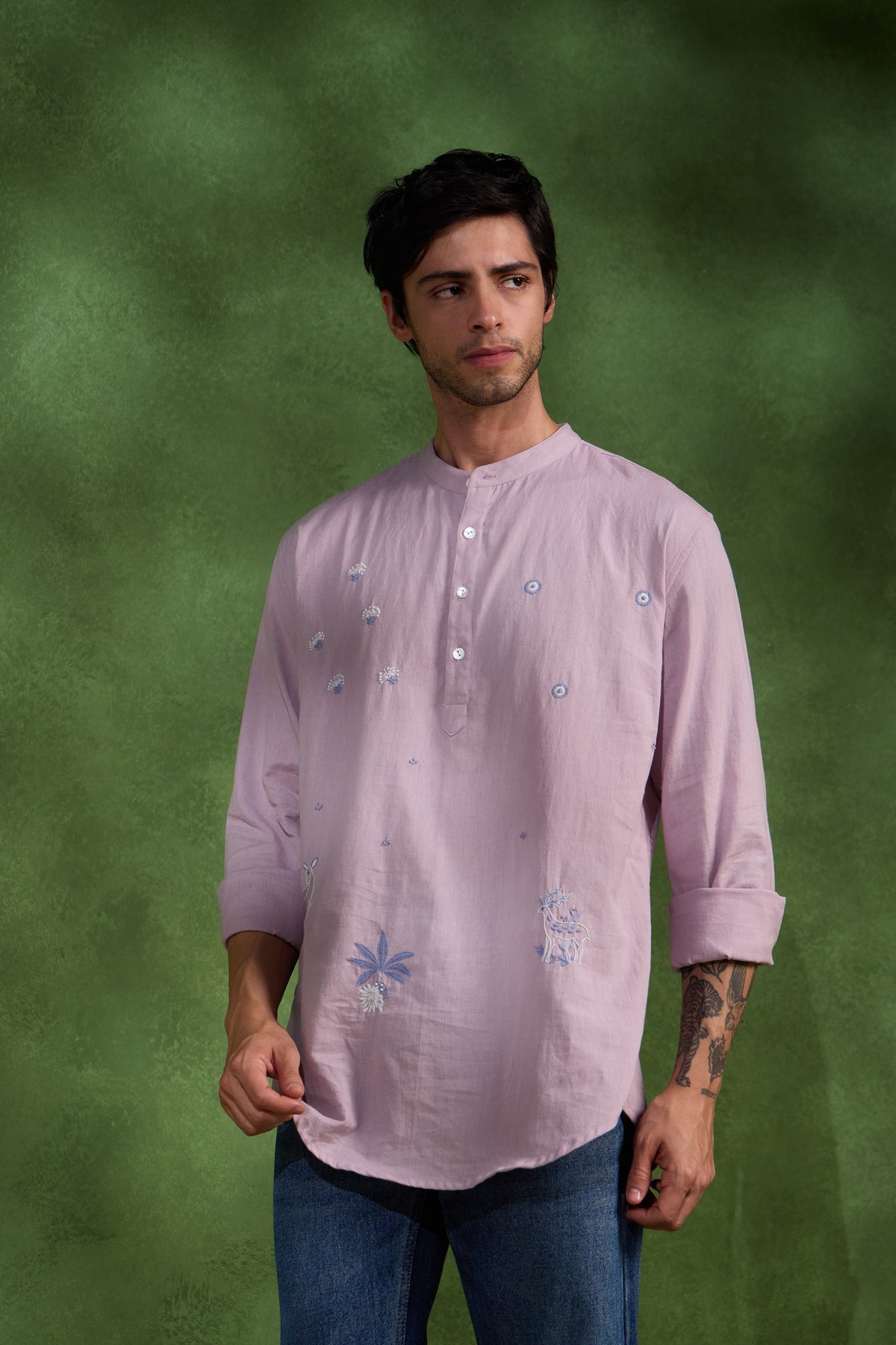 Bahuguna handcrafted Chikankari short Kurta