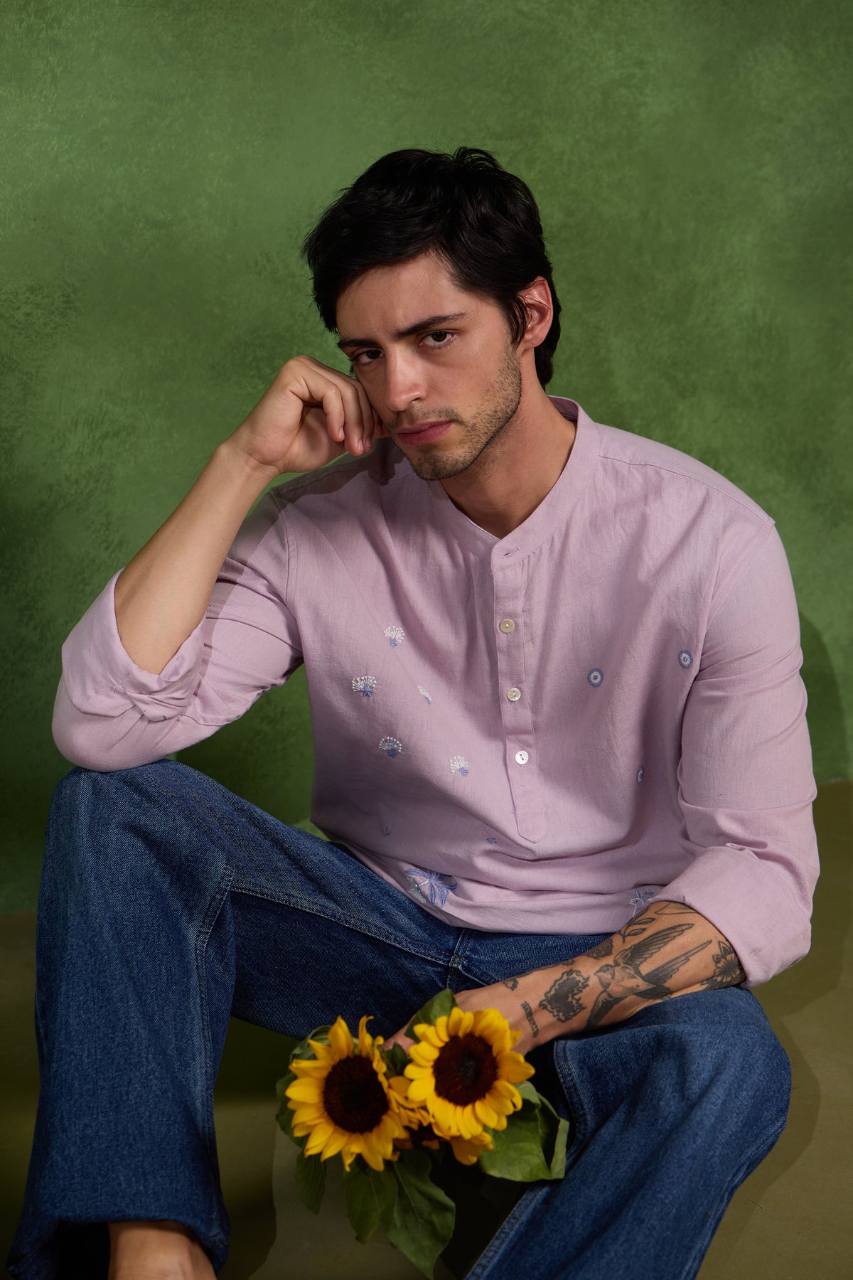 Bahuguna handcrafted Chikankari short Kurta
