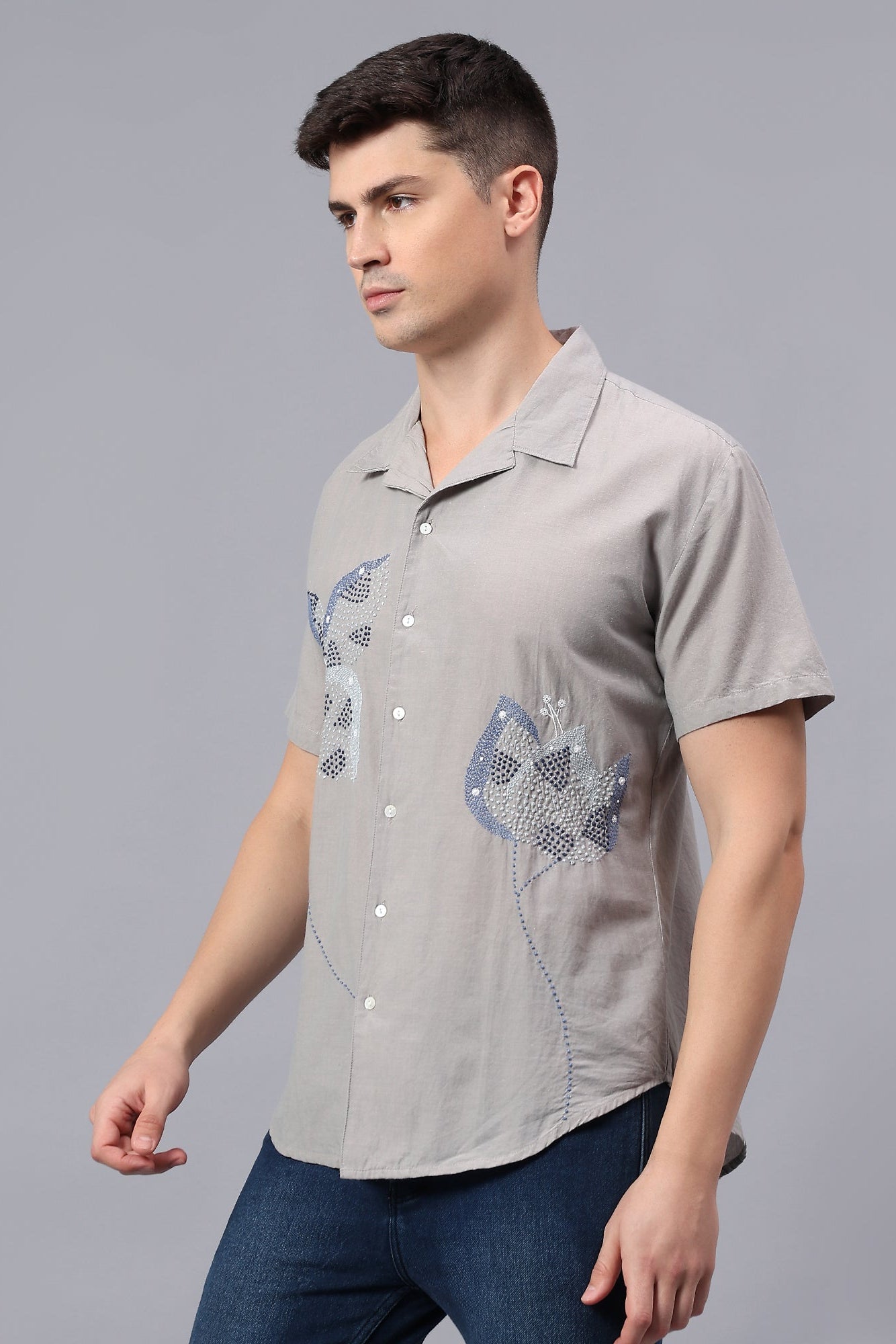 Prasang handcrafted Chikankari Shirt