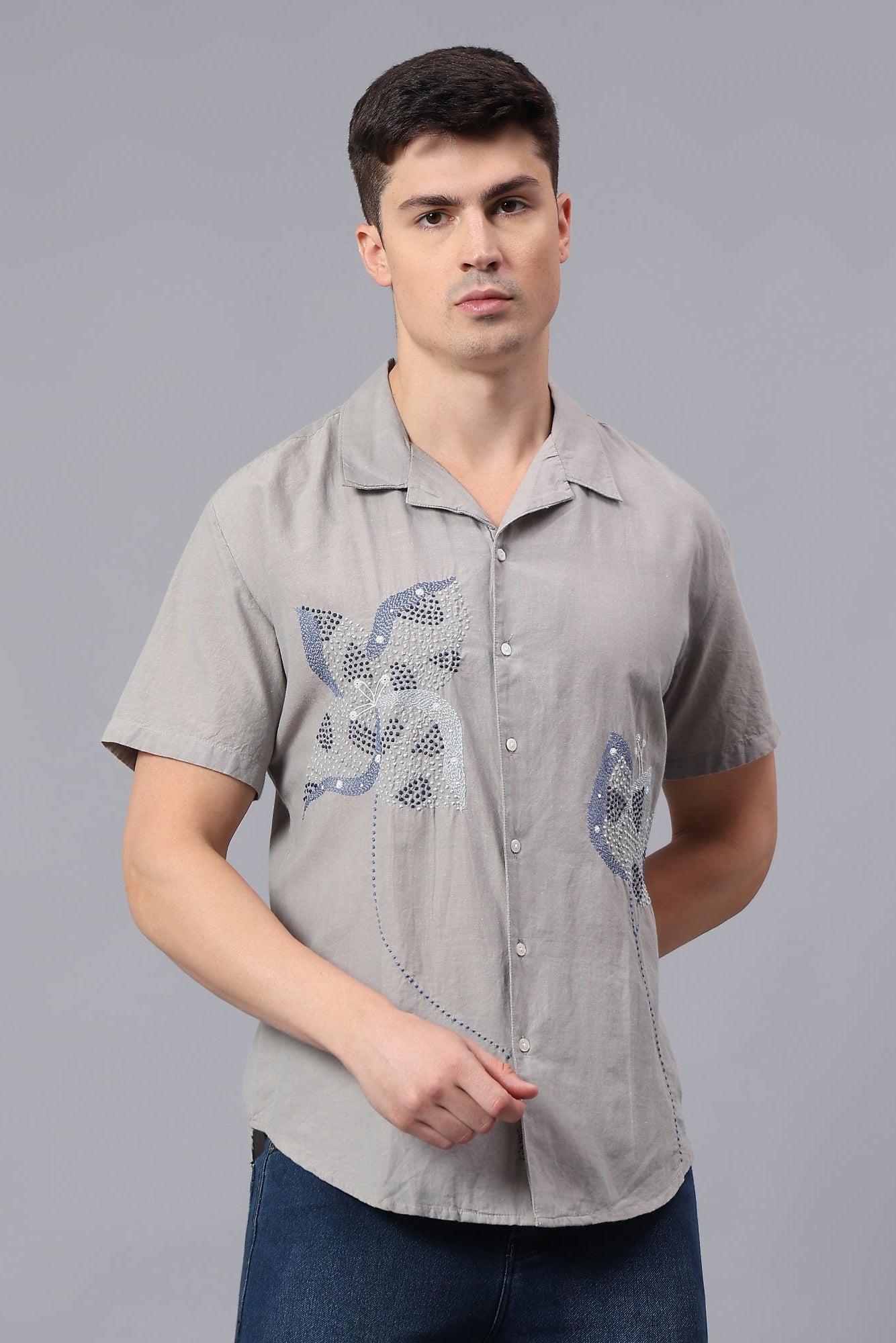 Prasang handcrafted Chikankari Shirt