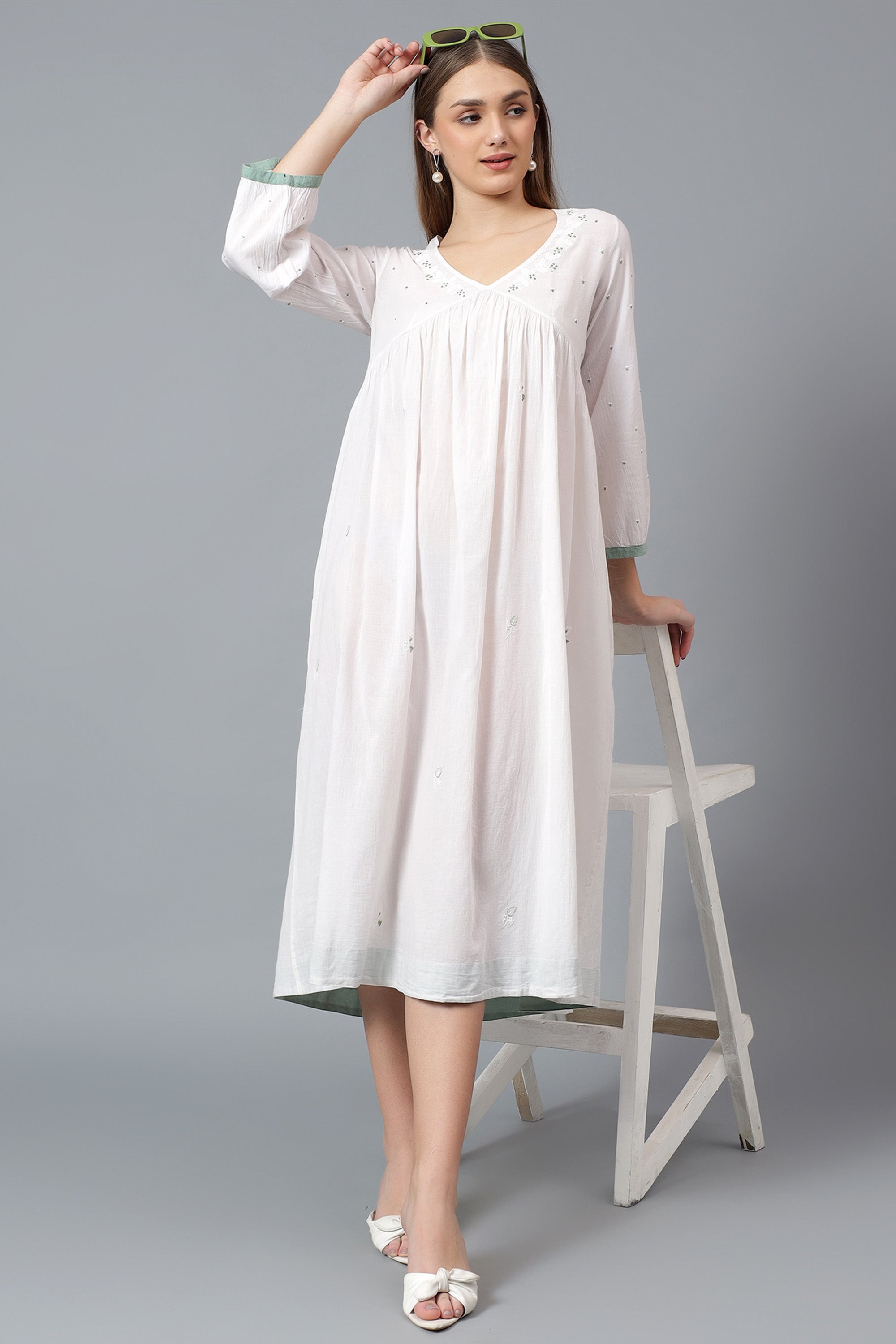 Tunic | Kyoho | Chikankari | Cotton