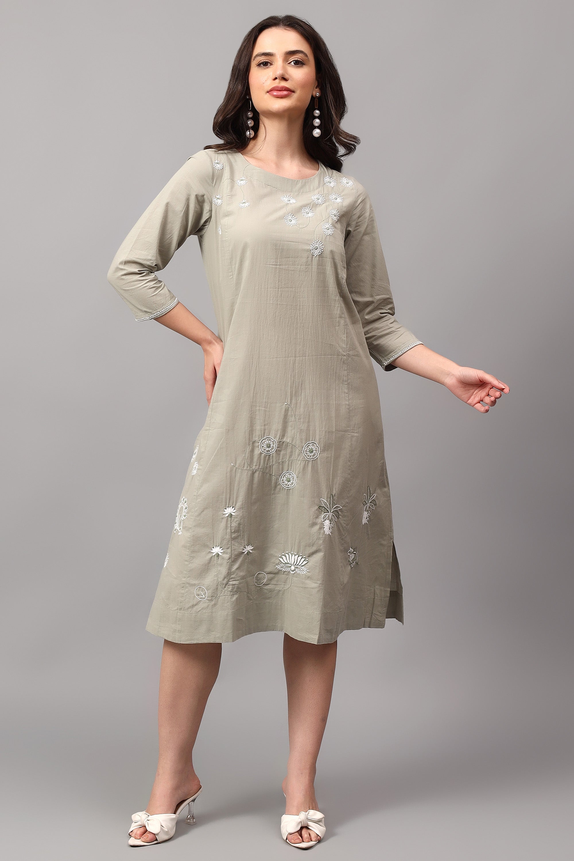 Tunic | Kaifi | Chikankari |Cotton