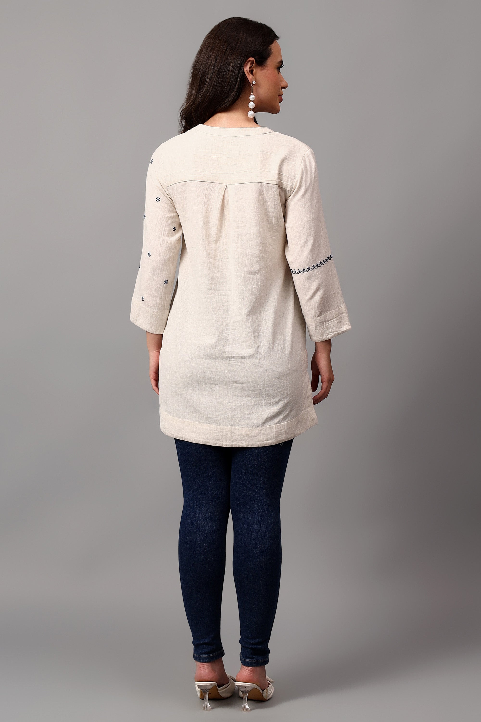 Shirt | Shingo | Chikankari | Cotton Linen