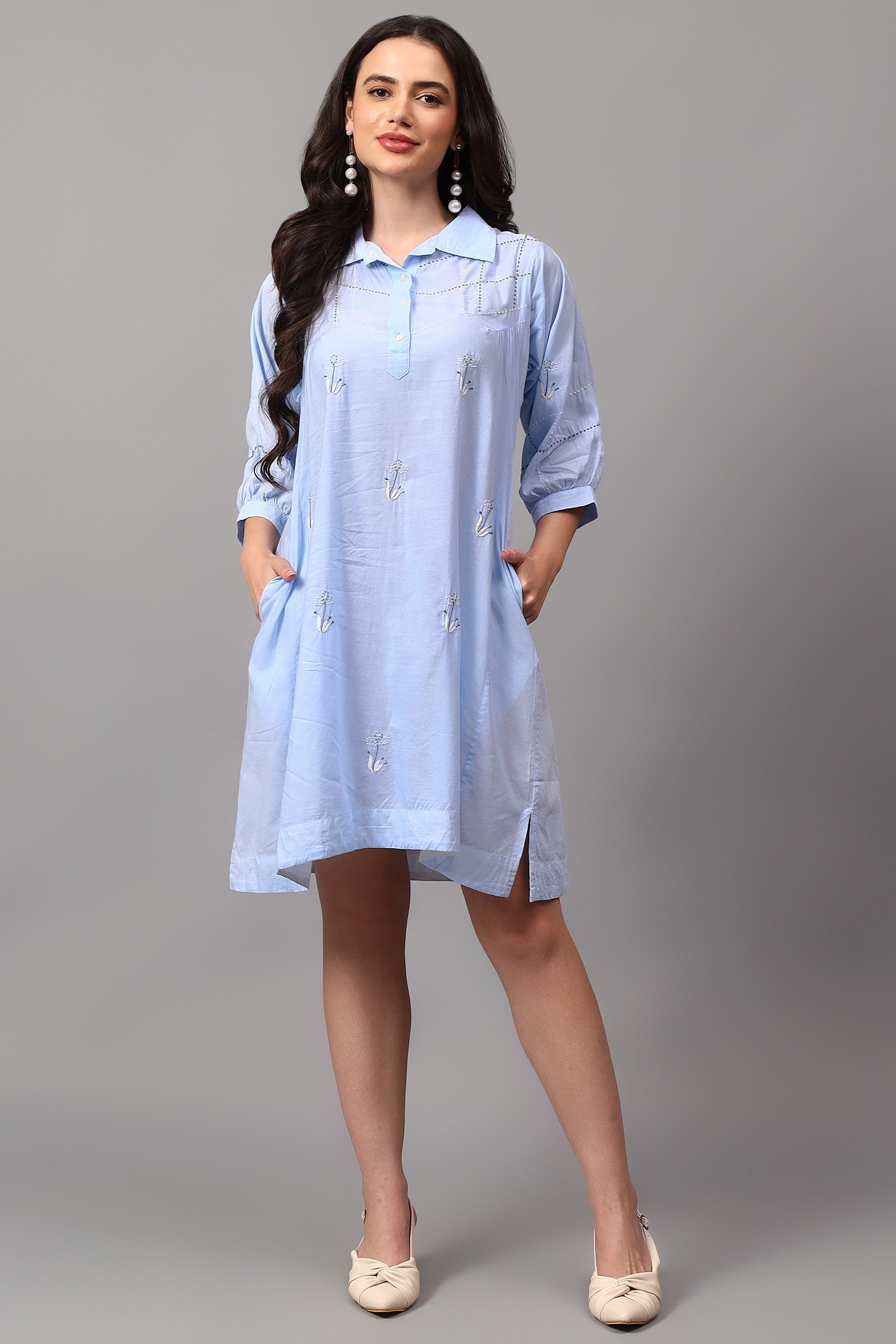 Tunic | Teppu | Chikankari | Cotton