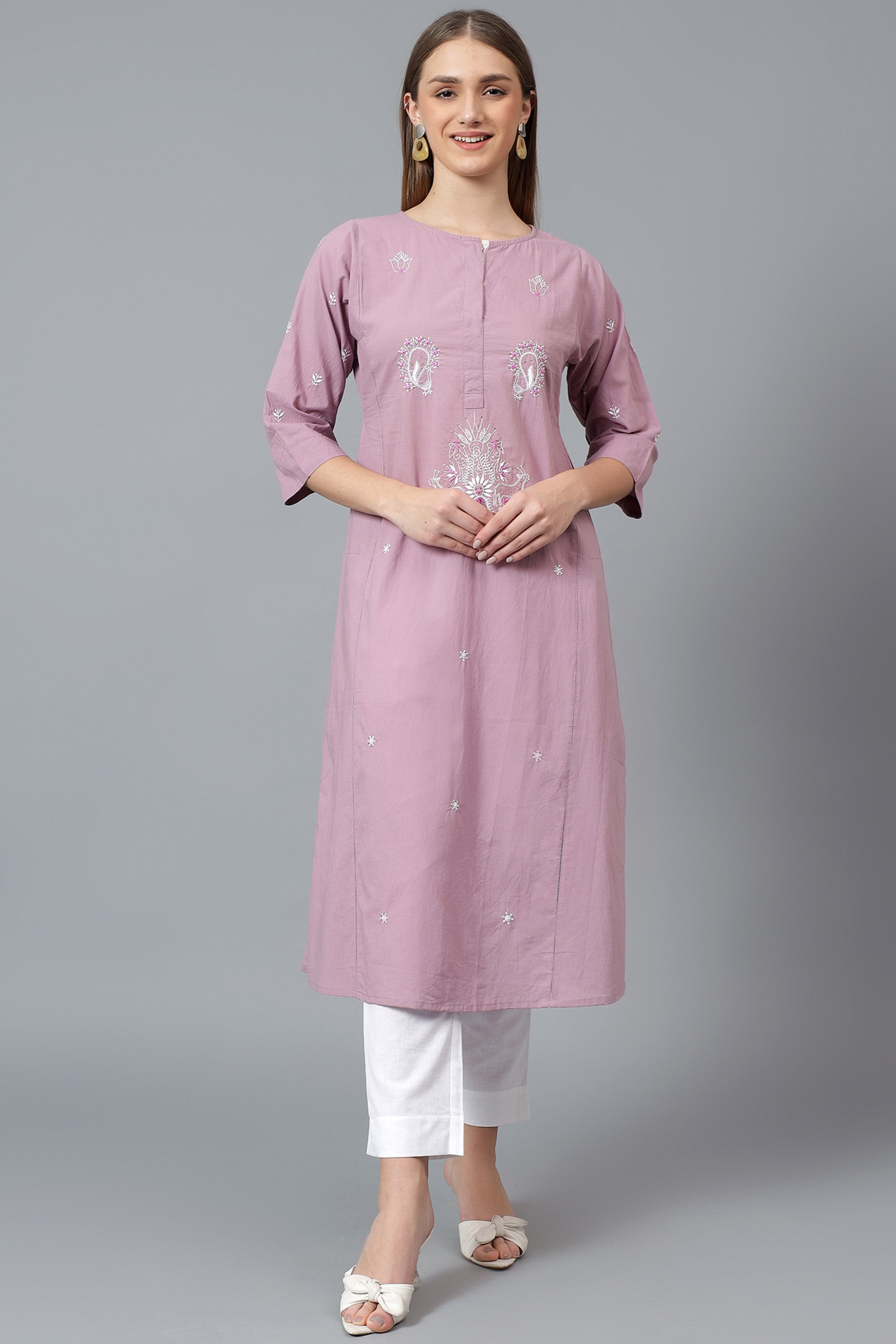 Kurta | Takiyyim | Chikankari | Cotton