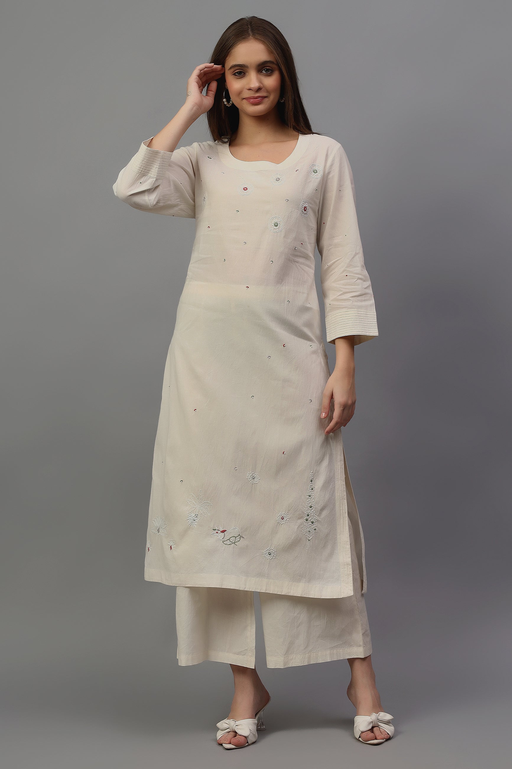 Meer handcrafted Chikankari Kurta
