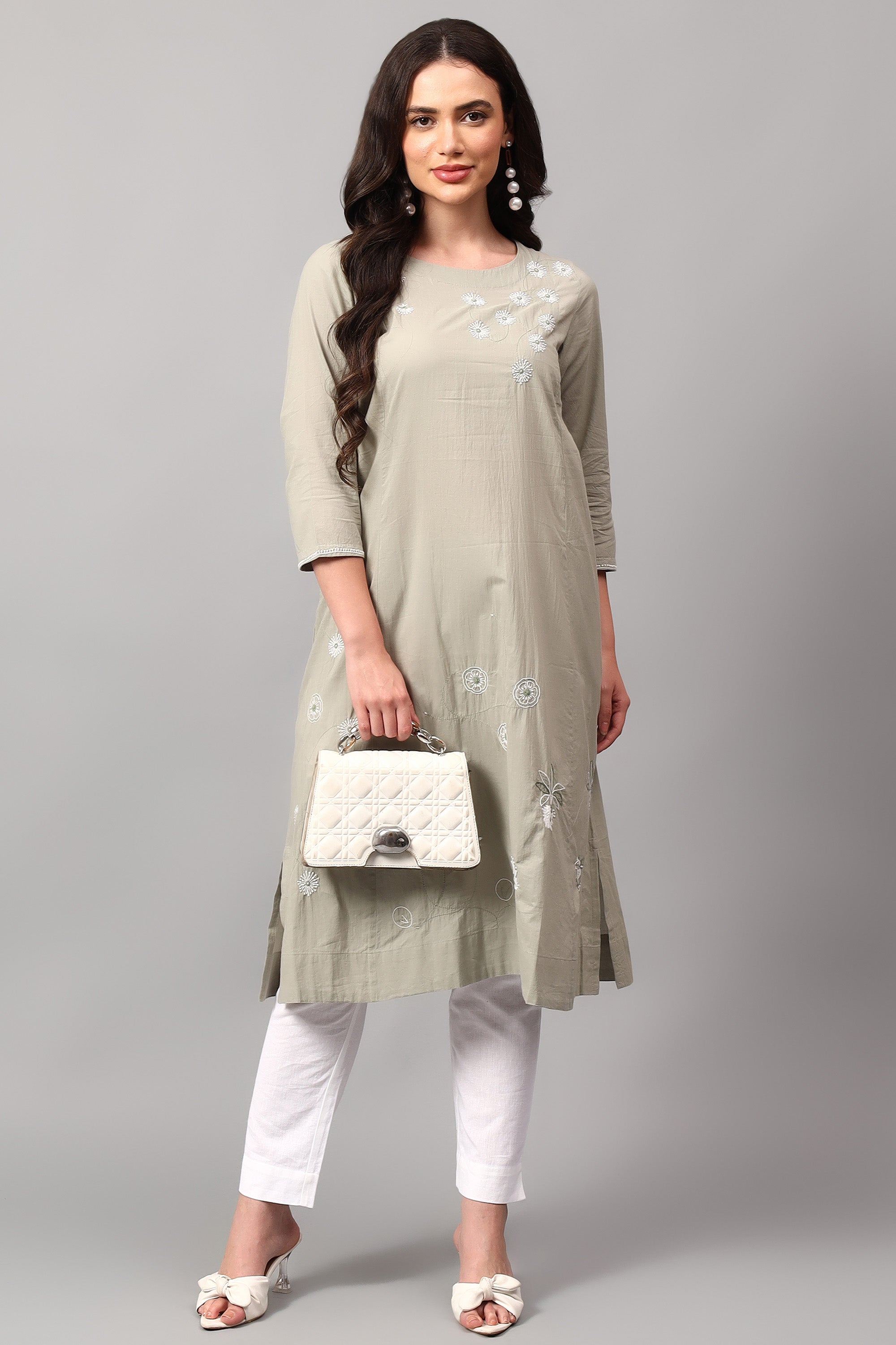 Tunic | Kaifi | Chikankari |Cotton
