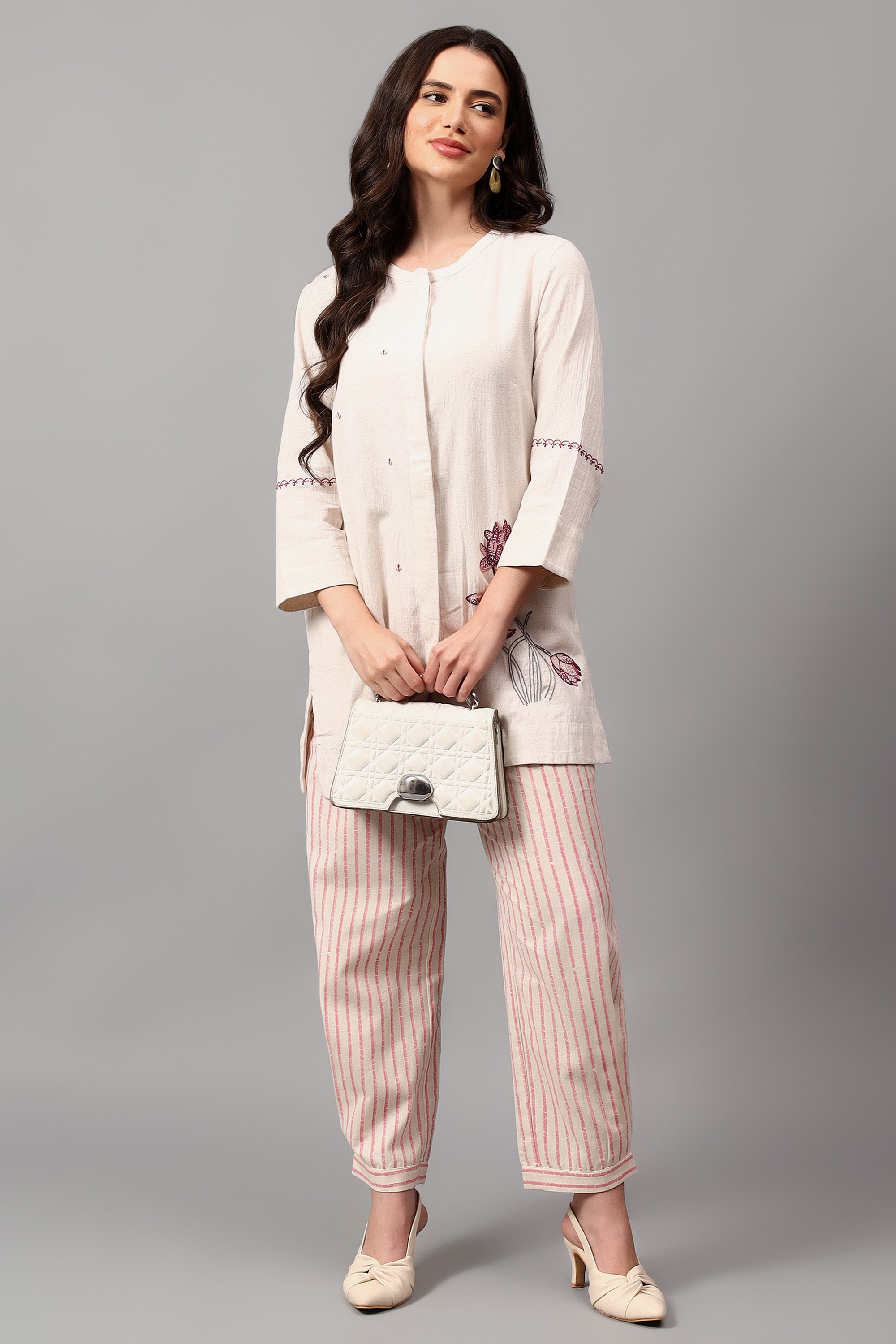 Shirt | Spiti | Chikankari | Cotton Linen