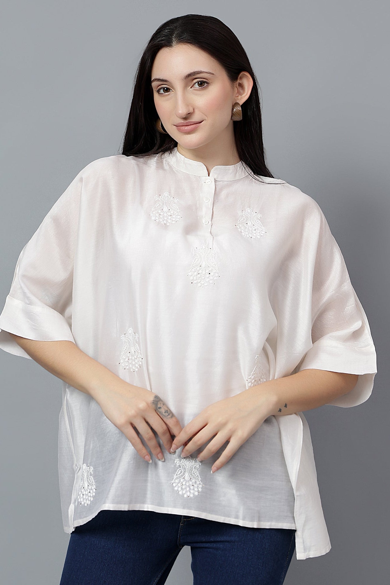 Upsarg handcrafted Chikankari easy Top