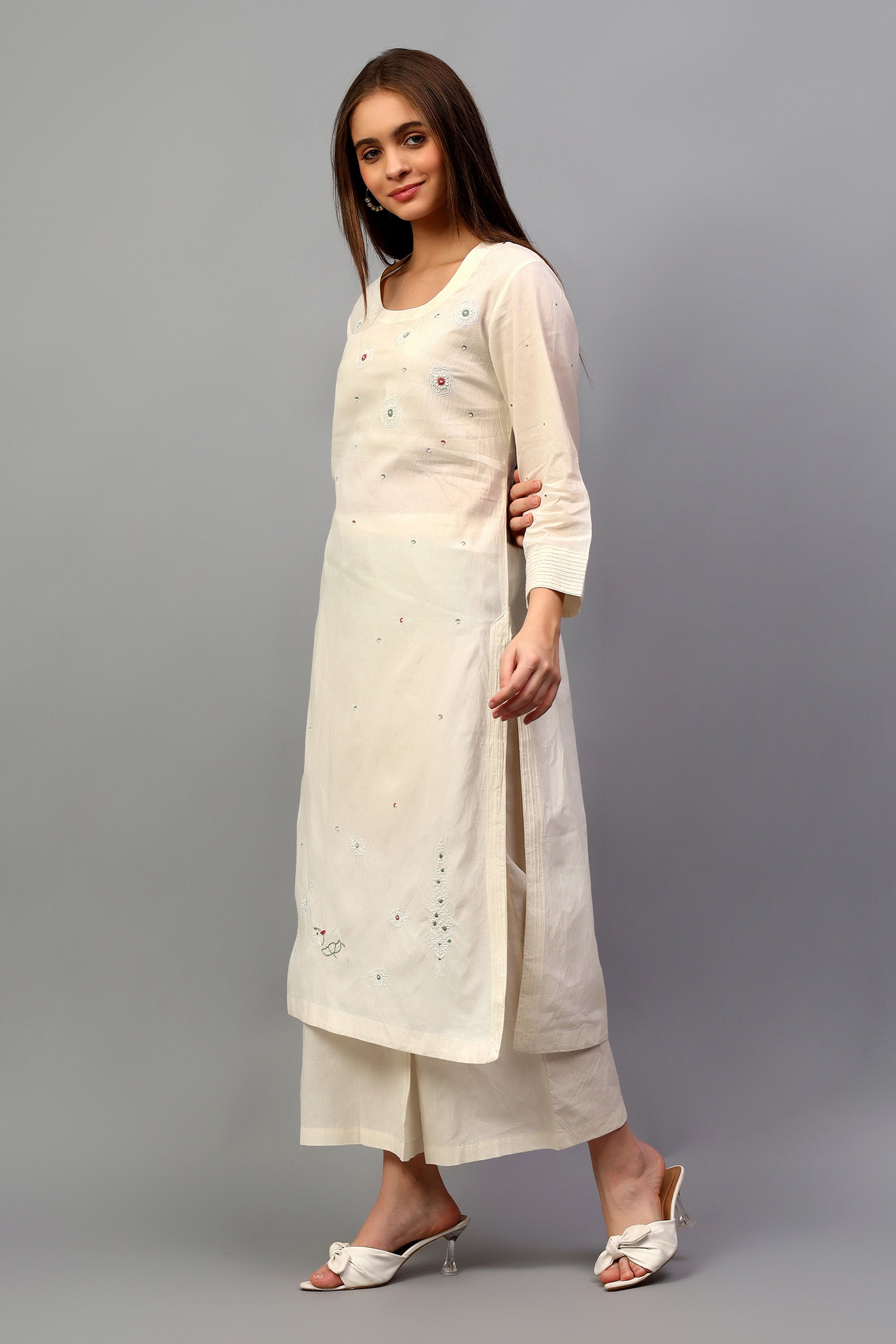 Kurta | Meer | Chikankari | Cotton