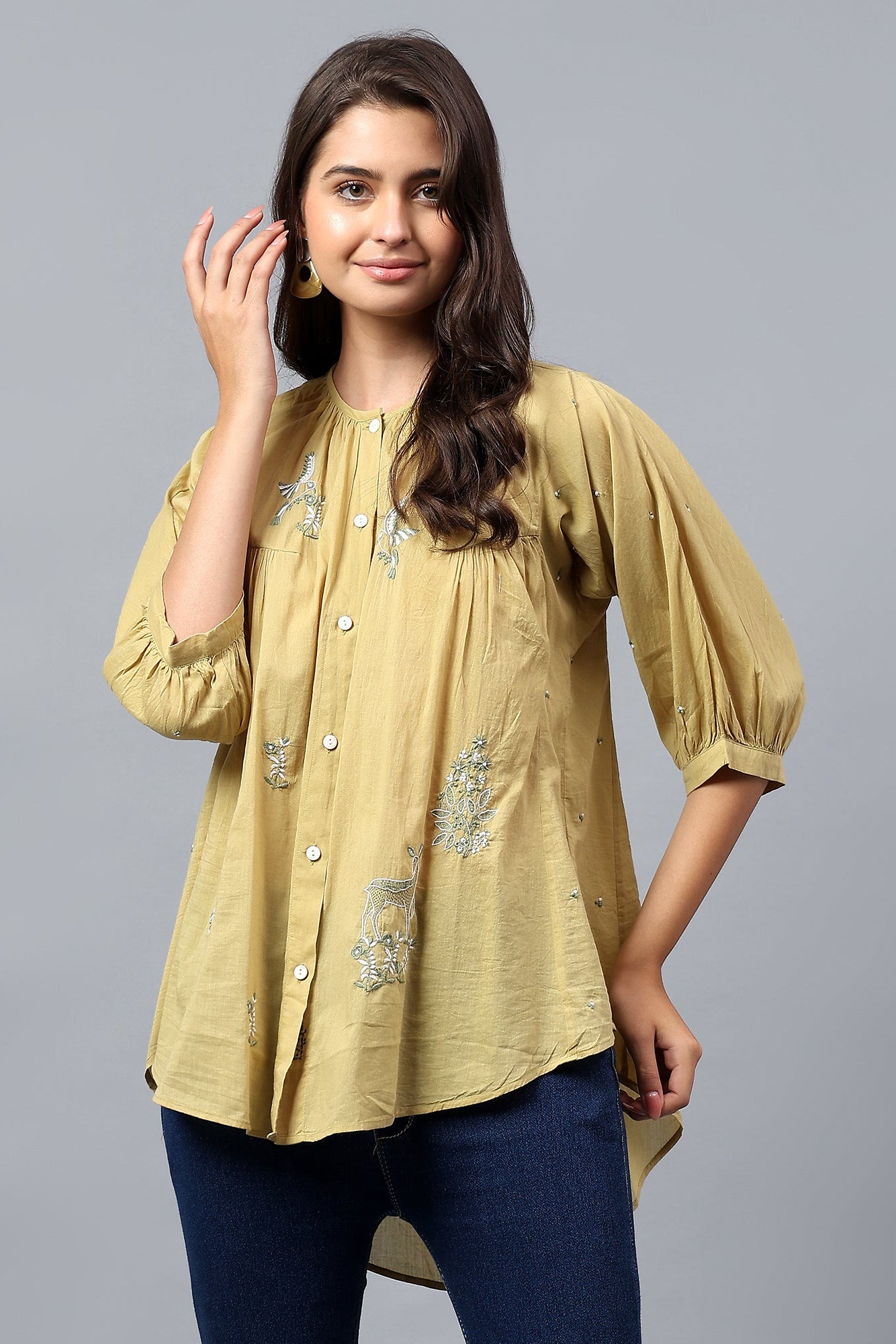 Swar handcrafted Chikankari Shirt