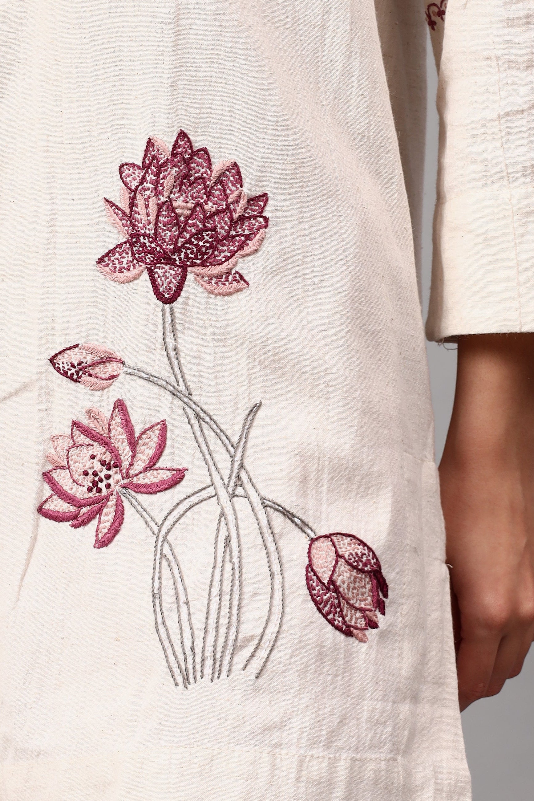 Spiti handcrafted Chikankari Shirt