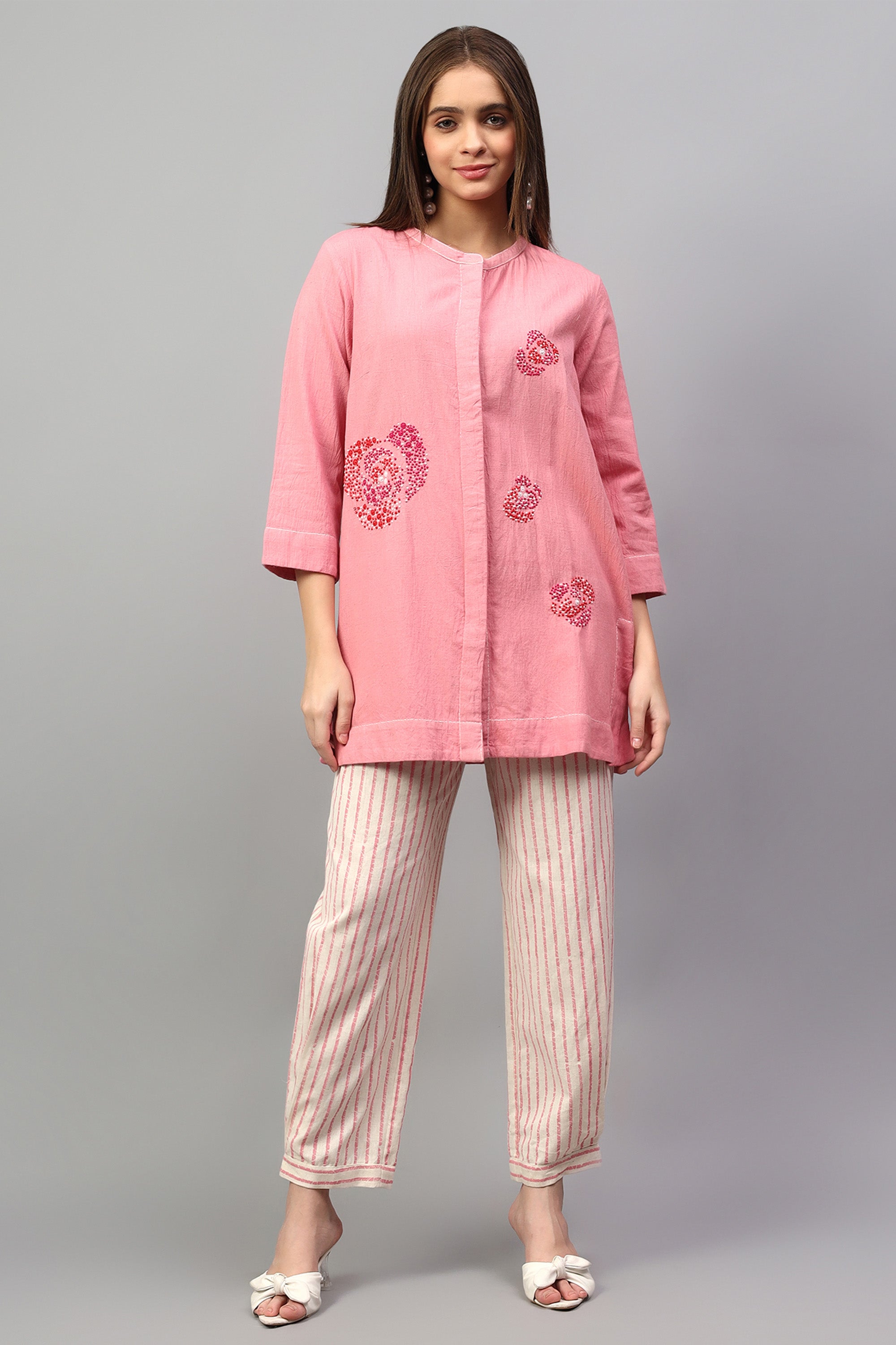 Shirt | Nubra | Chikankari | Cotton linen