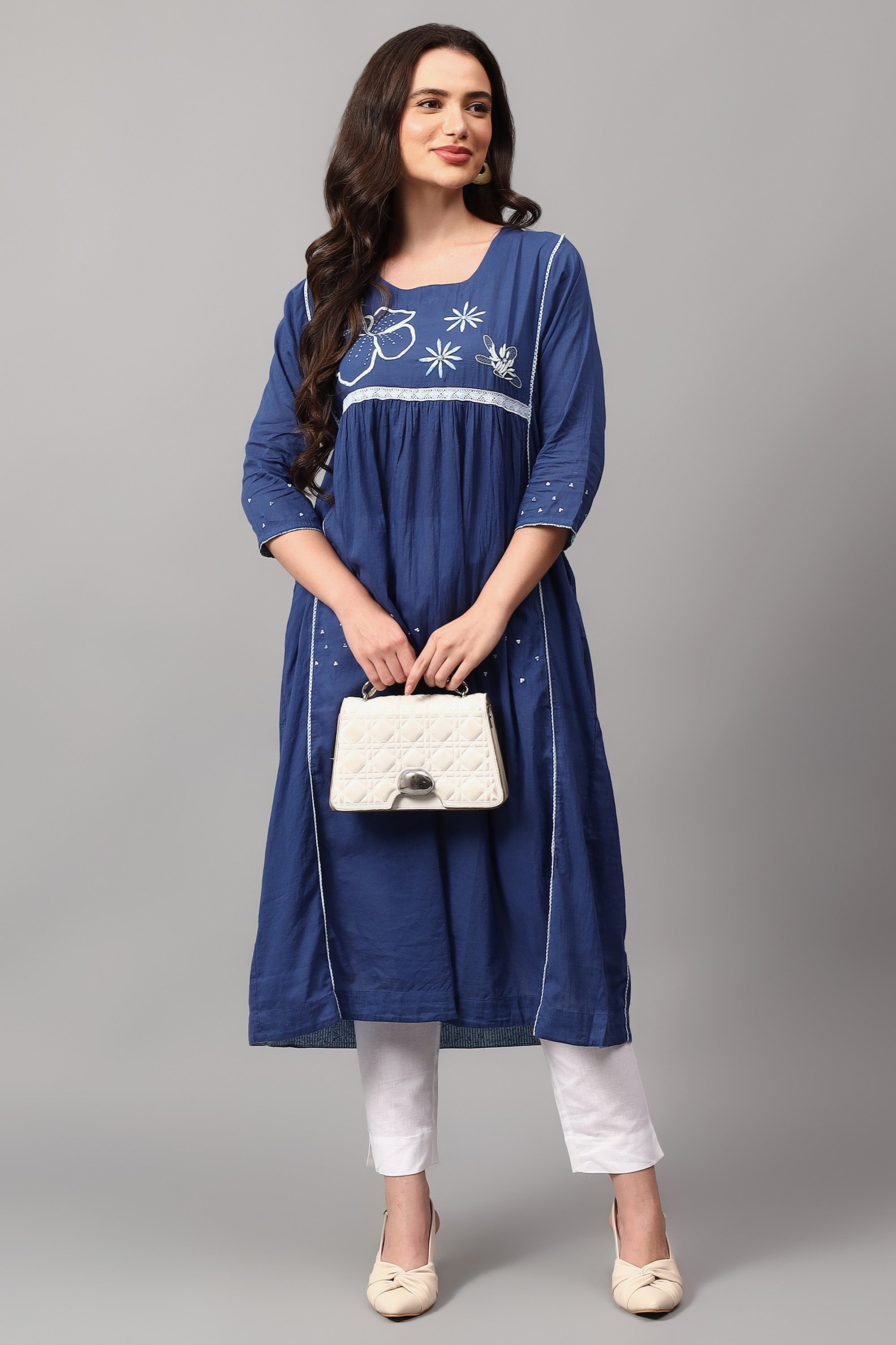 Tunic | Prose | Chikankari | Cotton