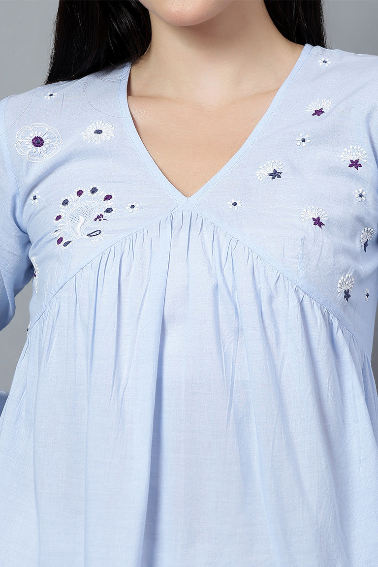 Tunic | Sandhi | Chikankari | Cotton