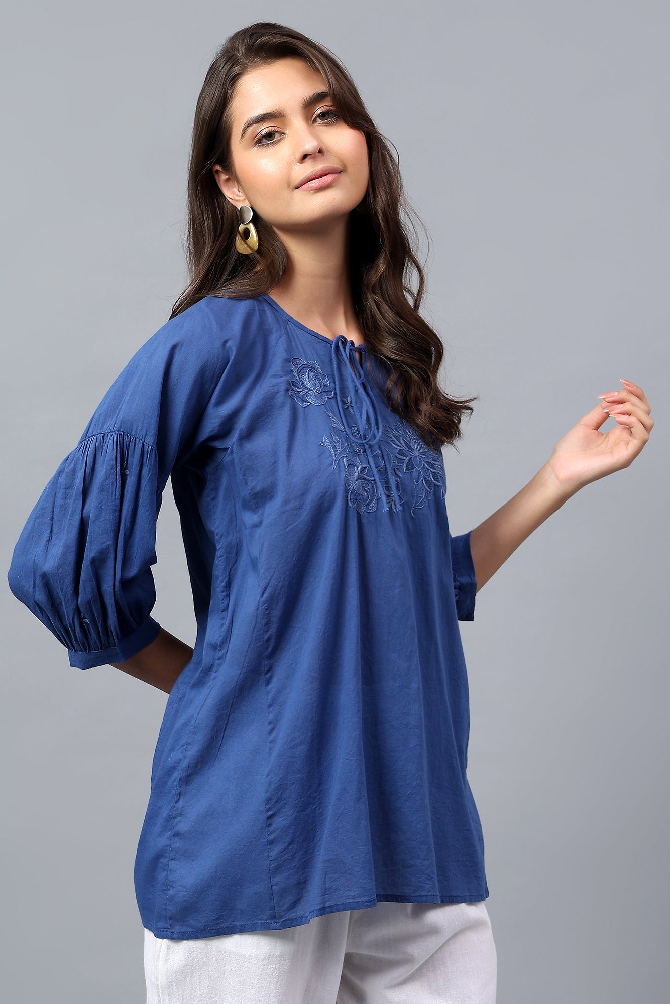 Thusail Handcrafted Chikankari Top