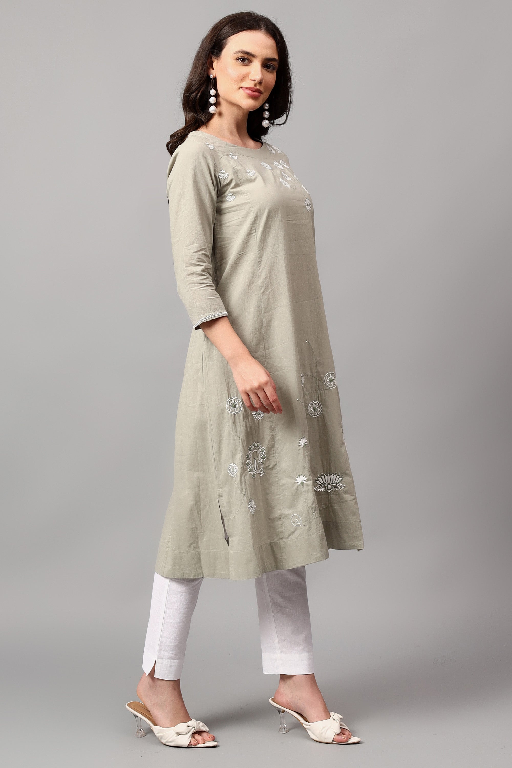 Tunic | Kaifi | Chikankari |Cotton