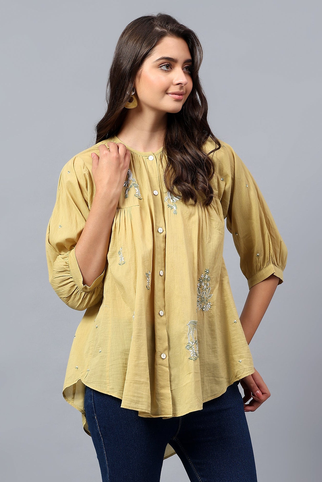 Swar handcrafted Chikankari Shirt