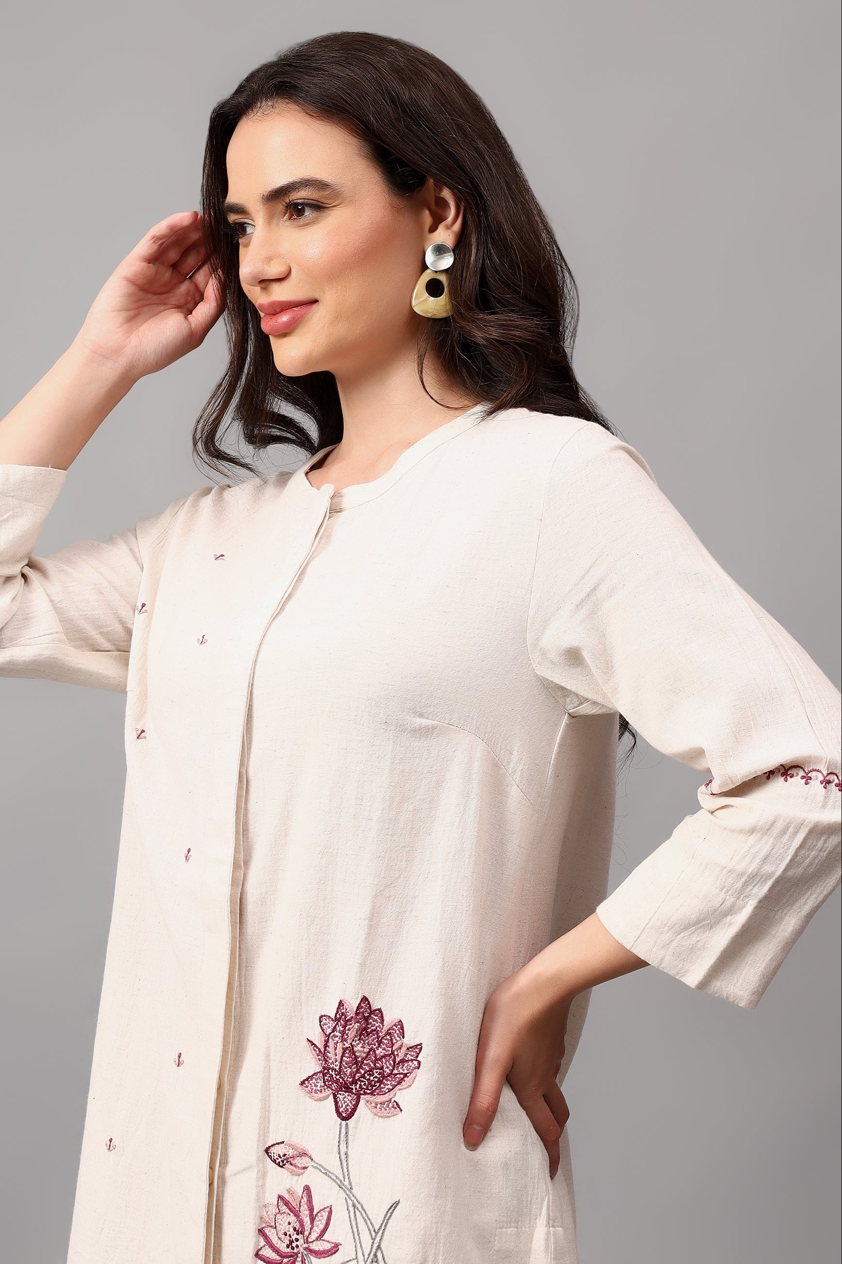 Spiti handcrafted Chikankari Shirt