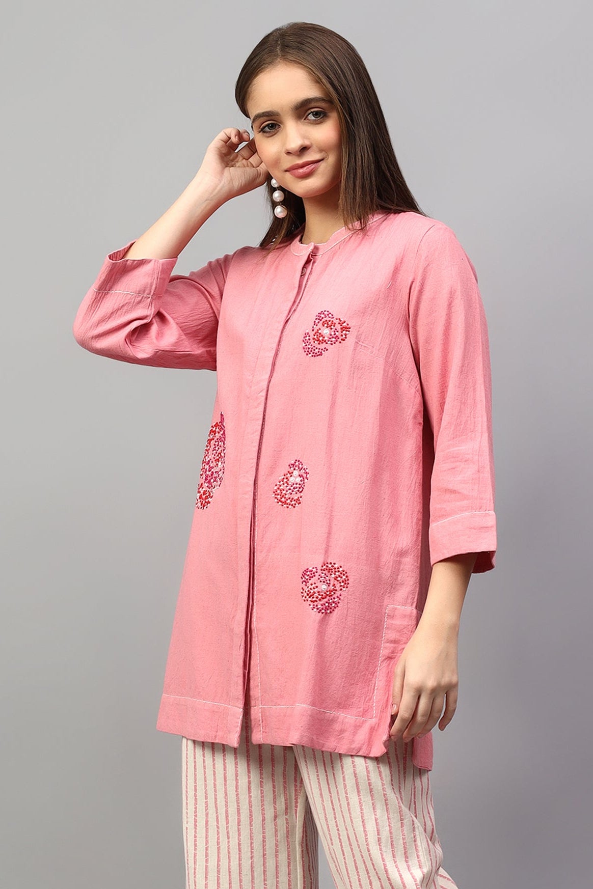 Nubra handcrafted Chikankari Shirt