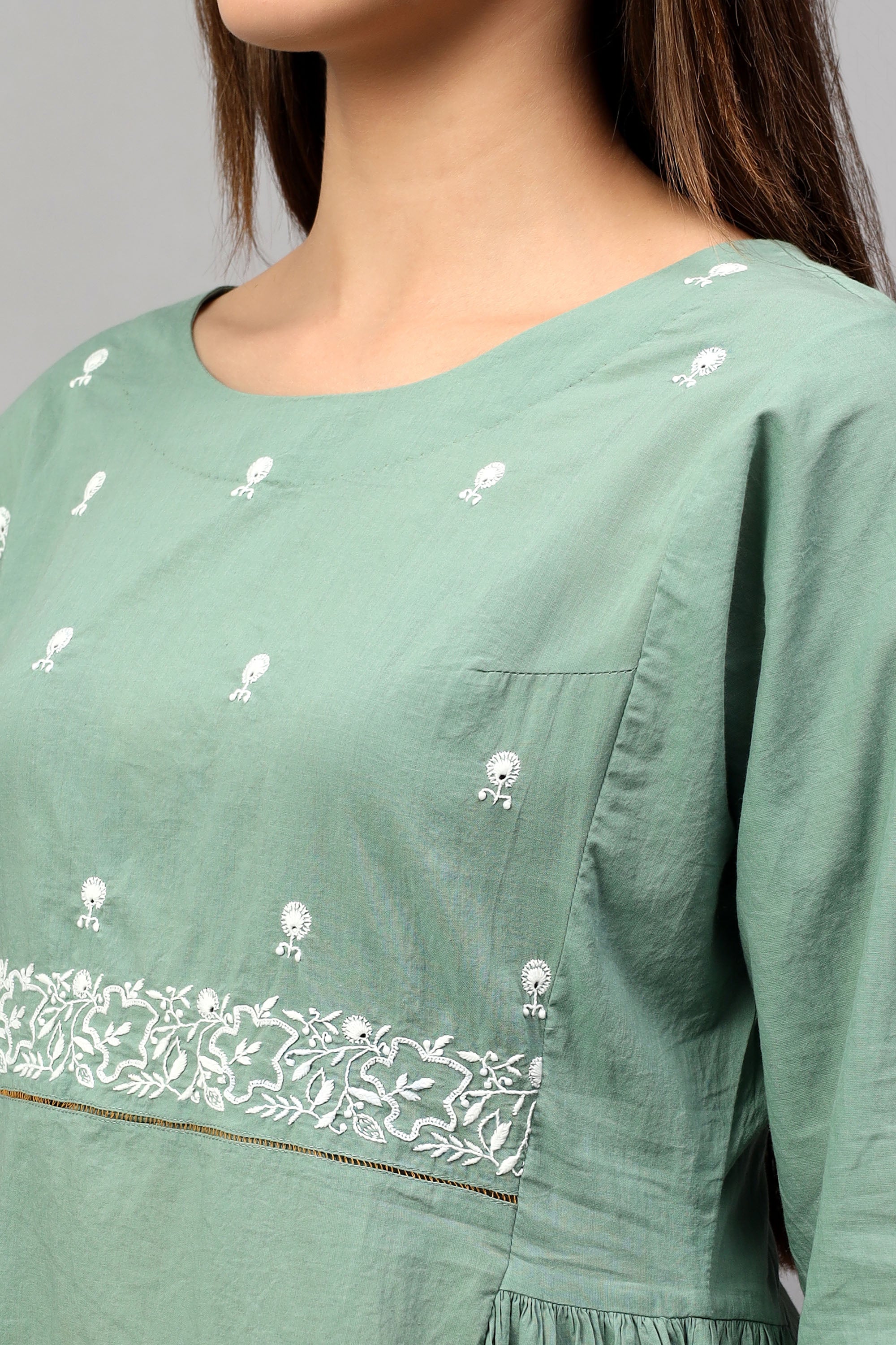 Tunic | Betwa | Chikankari | Cotton