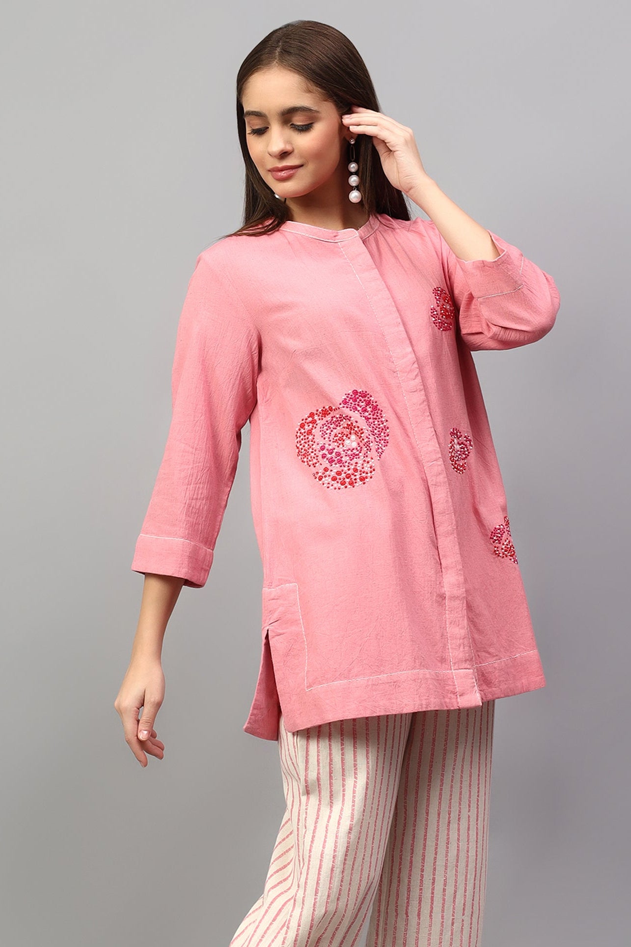 Nubra handcrafted Chikankari Shirt