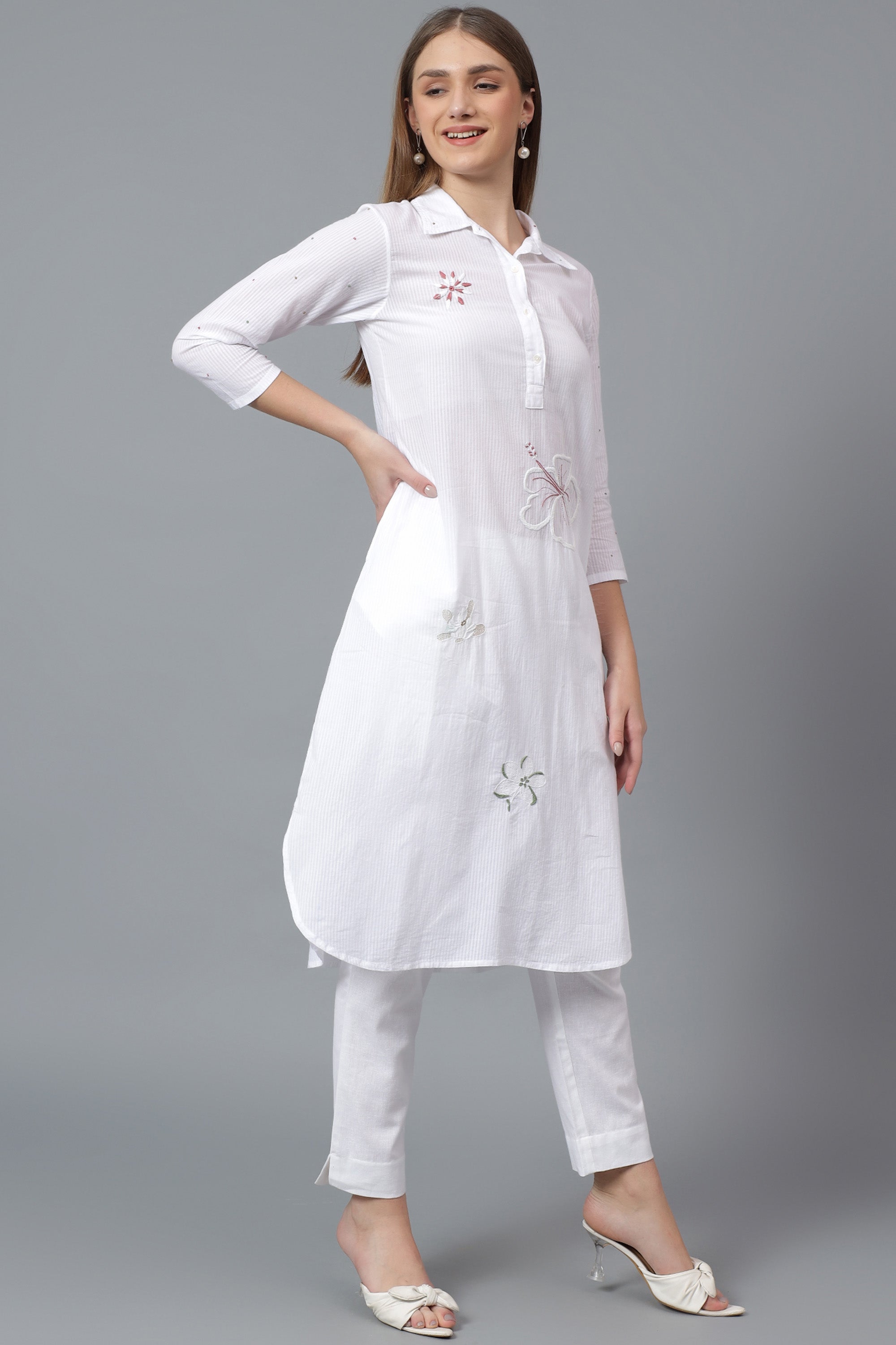 Tunic | Narmada | Chikankari | Cotton