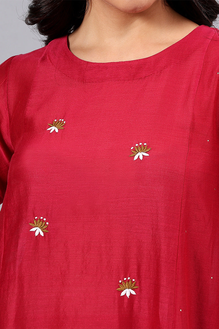 Tunic | Kriya | Chikankari | Cotton Silk (Chanderi)