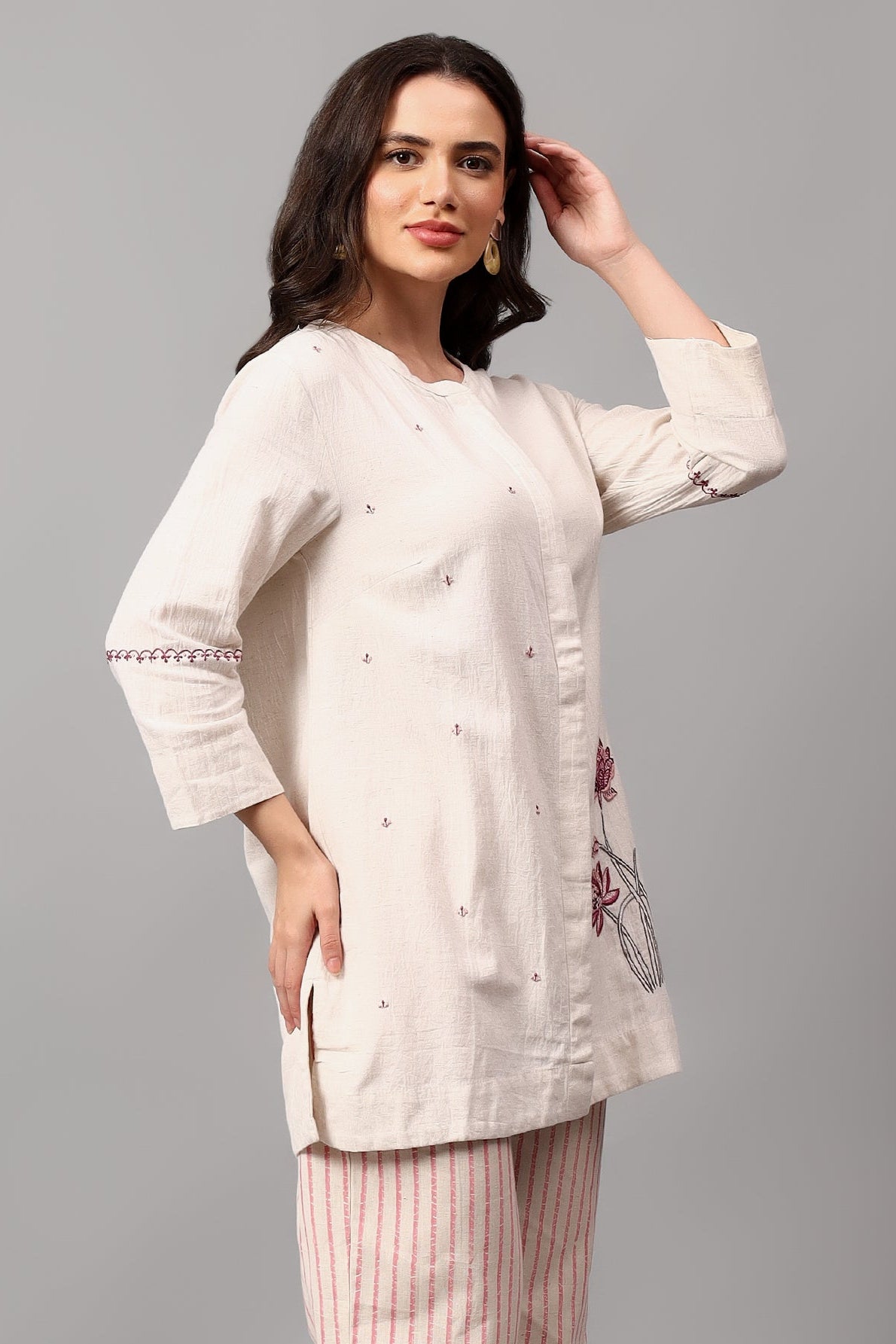 Spiti handcrafted Chikankari Shirt