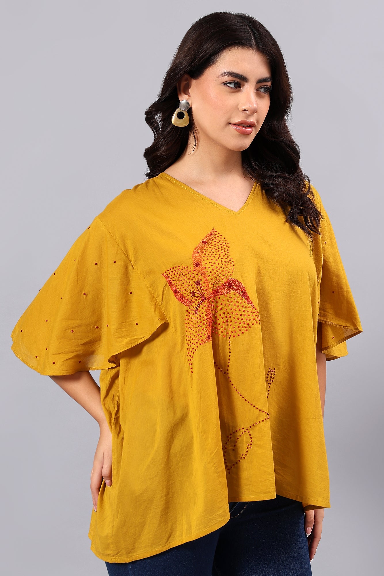 Sankhya handcrafted Chikankari easy Top