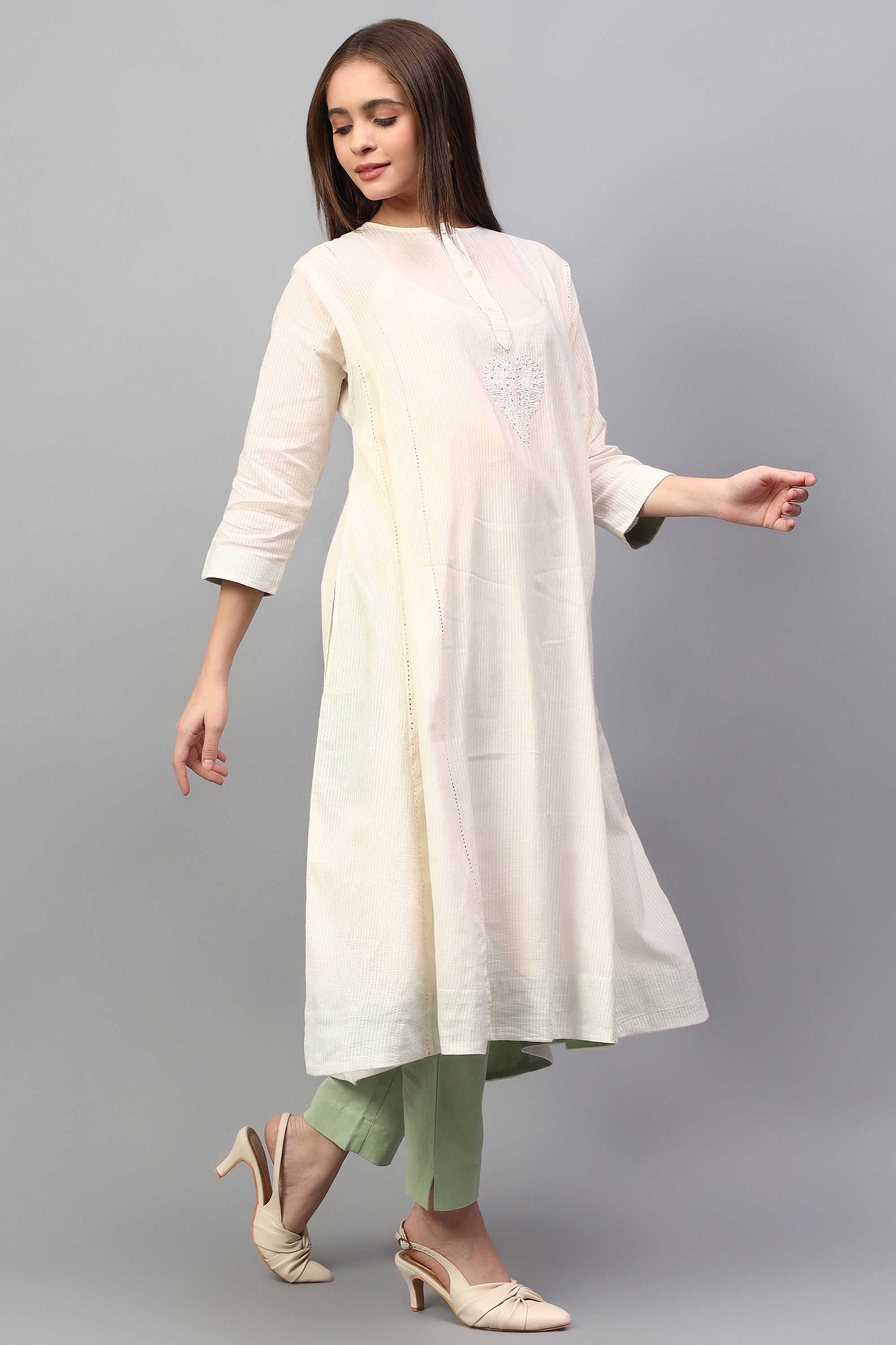 Kurta only | Irang | Chikankari | Cotton