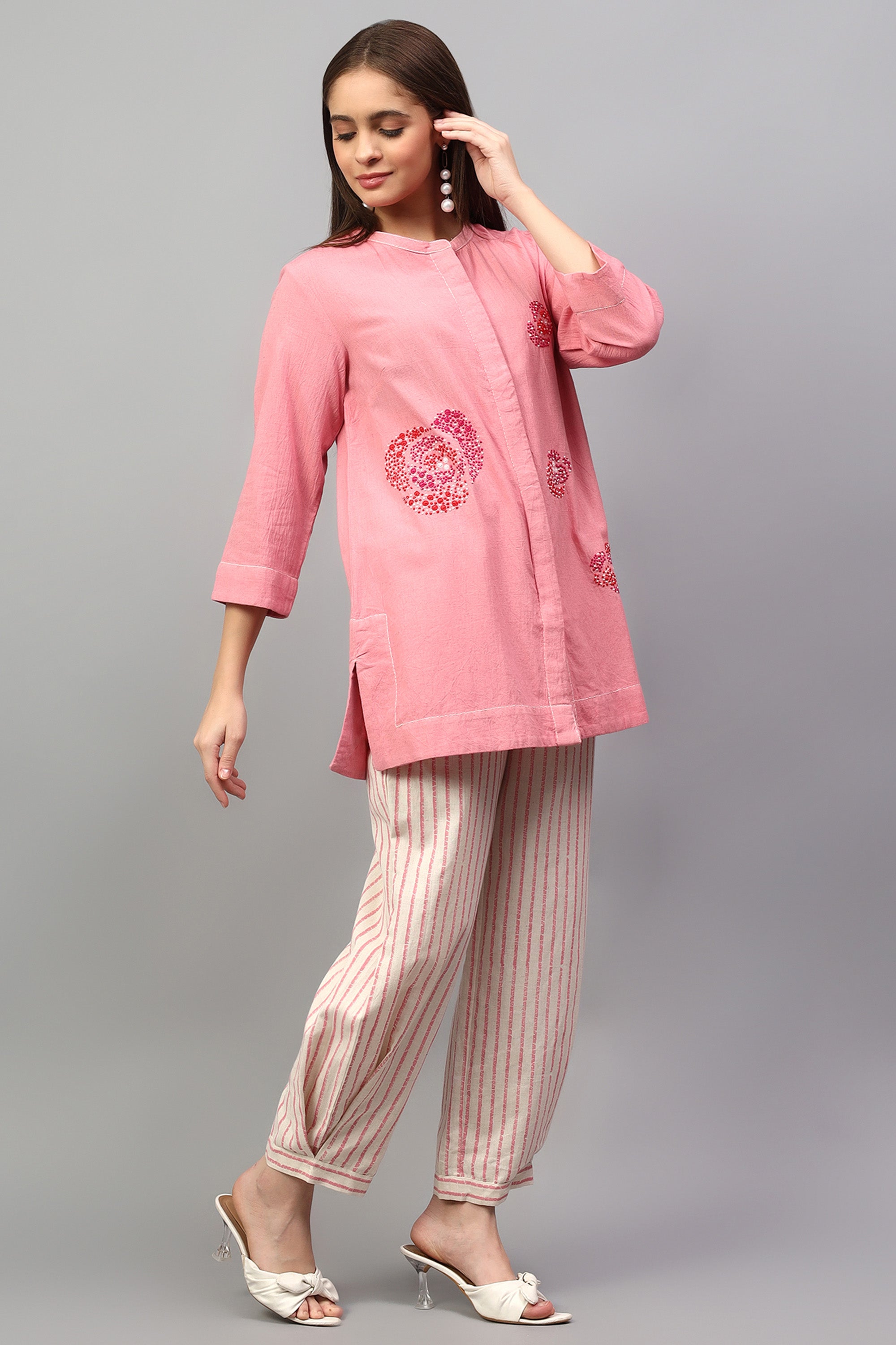 Shirt | Nubra | Chikankari | Cotton linen